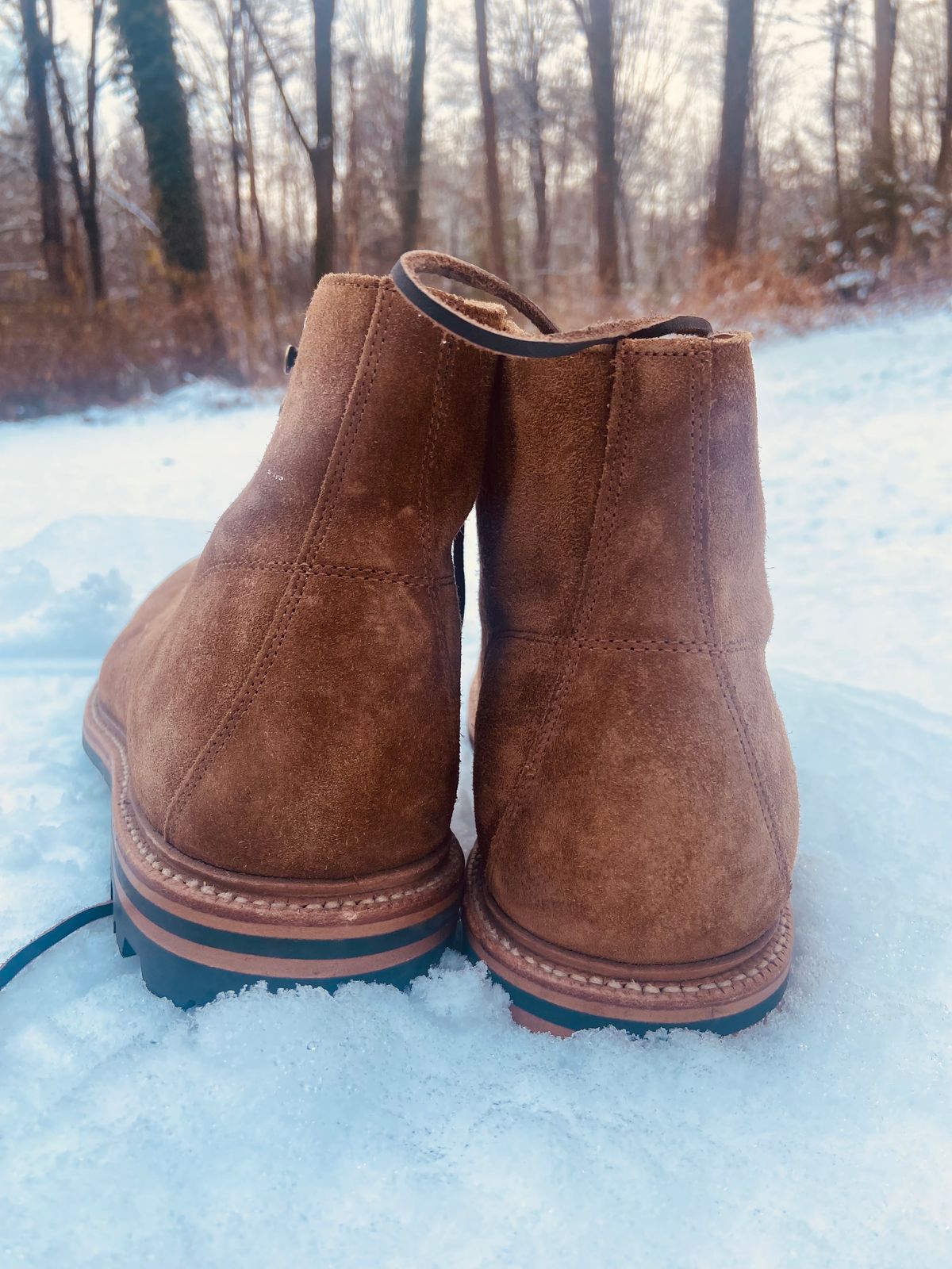 Photo by williamh on December 5, 2024 of the Grant Stone Brass Boot in Snuffe Reverse kudu.