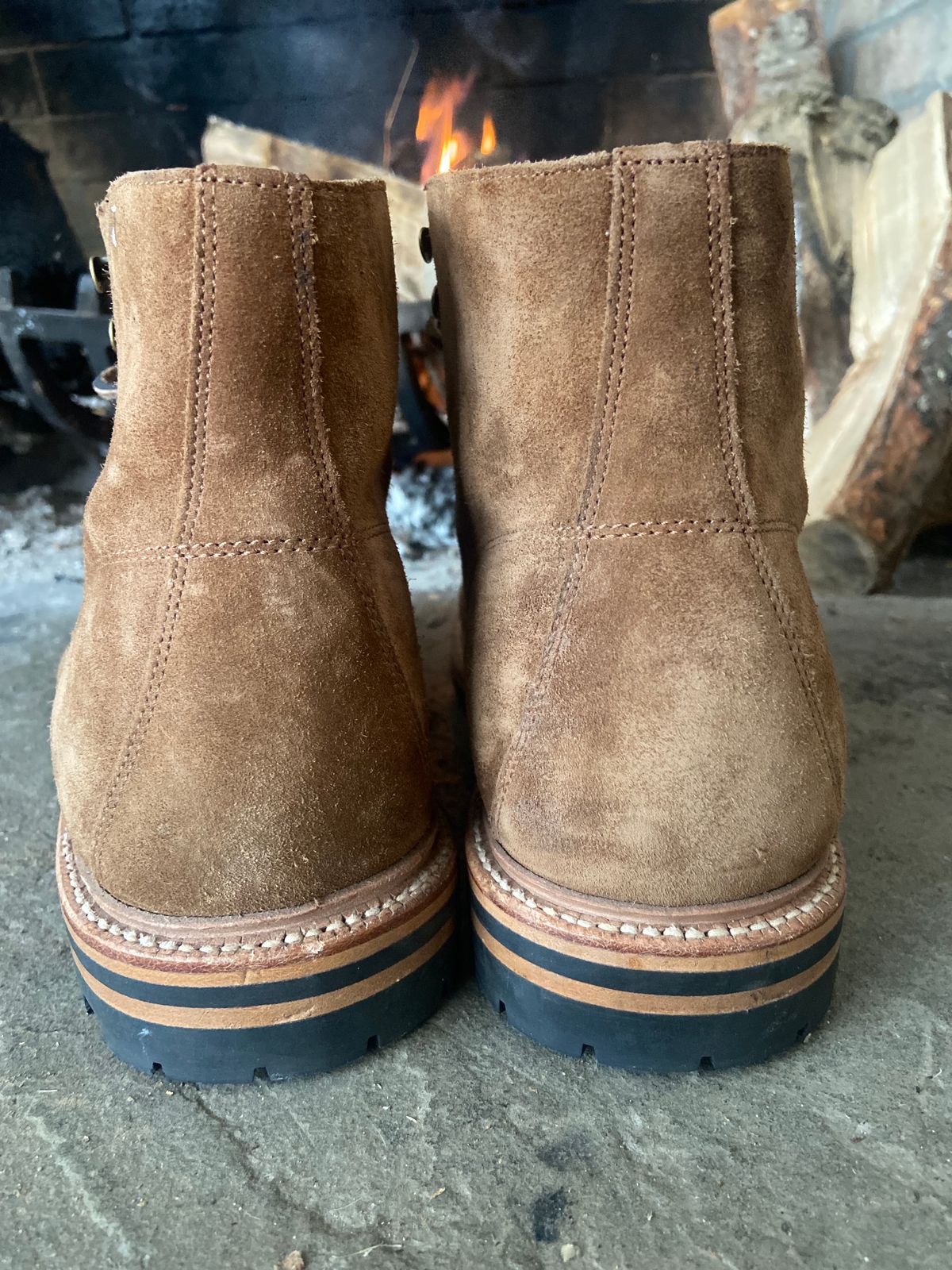 Photo by williamh on February 2, 2025 of the Grant Stone Brass Boot in Snuffe Reverse kudu.