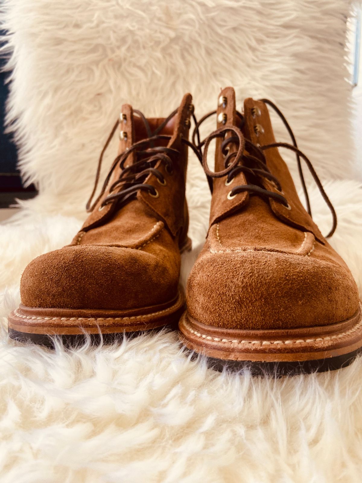 Photo by williamh on March 2, 2025 of the Grant Stone Brass Boot in Snuffe Reverse kudu.