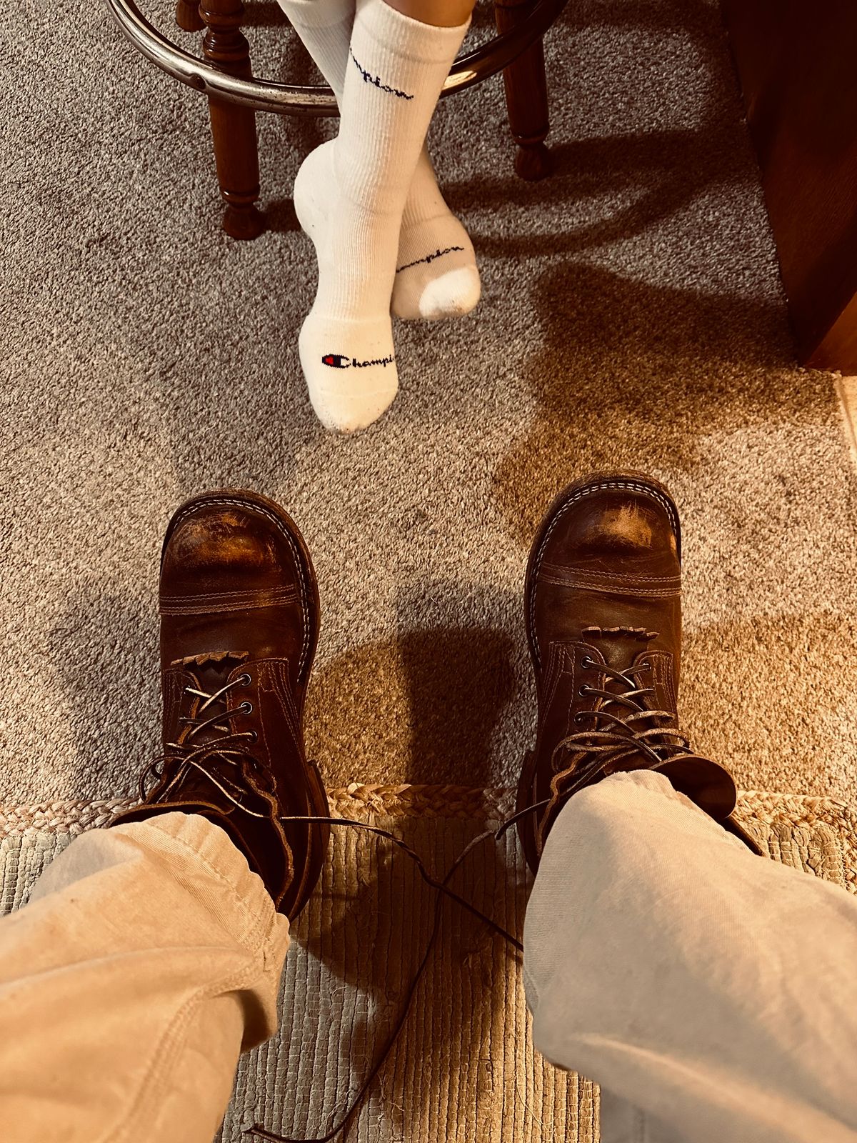 Photo by KeganThunder on November 8, 2024 of the Nicks MTO in Horween Tan Waxed Flesh.