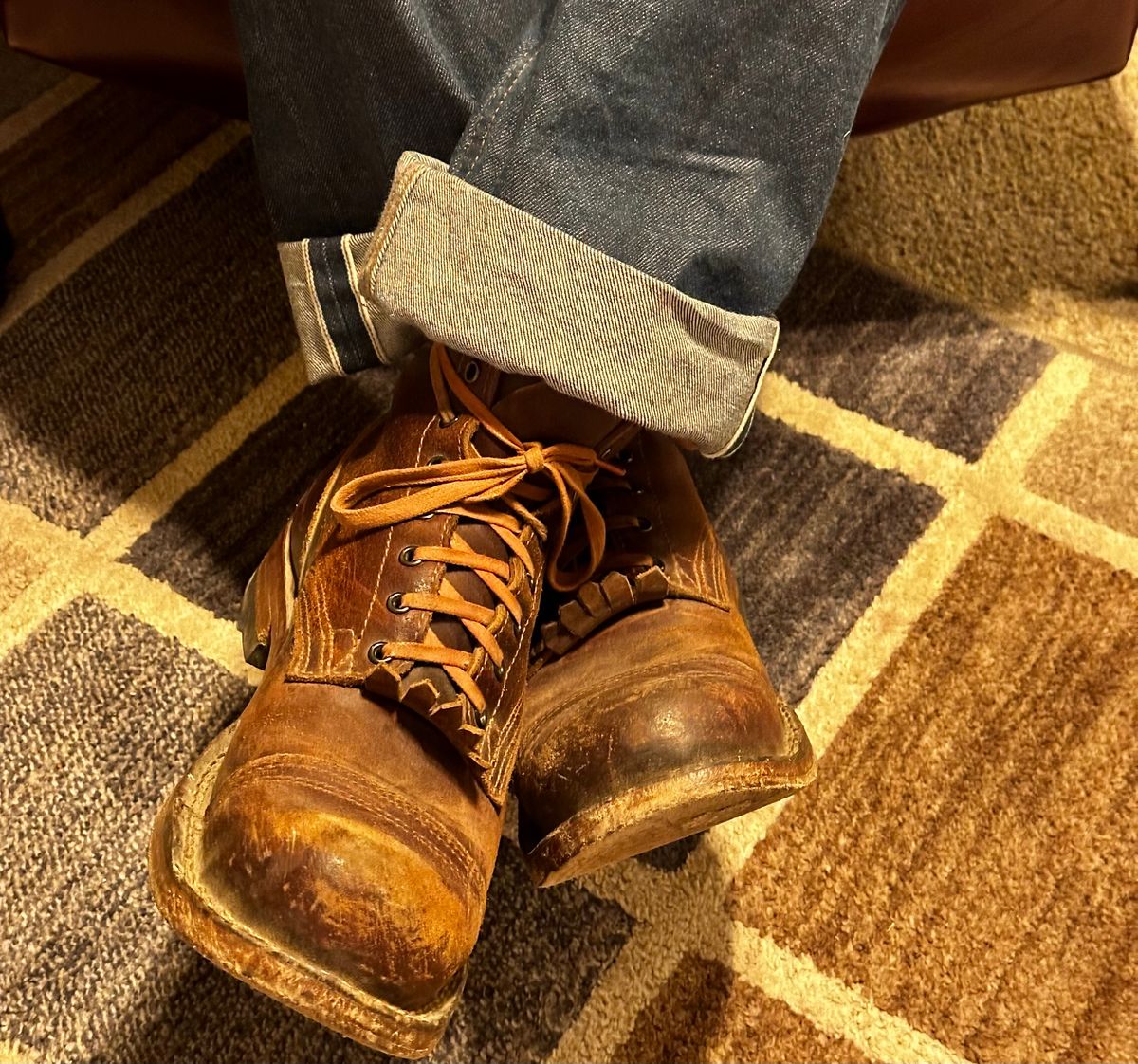 Photo by KeganThunder on February 6, 2025 of the Nicks MTO in Horween Tan Waxed Flesh.