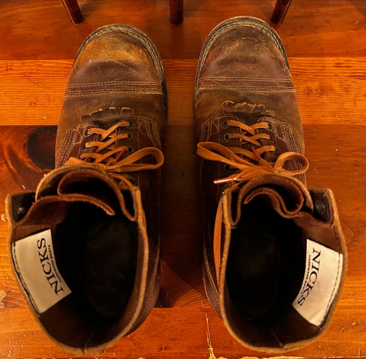 Photo by KeganThunder on February 6, 2025 of the Nicks MTO in Horween Tan Waxed Flesh.