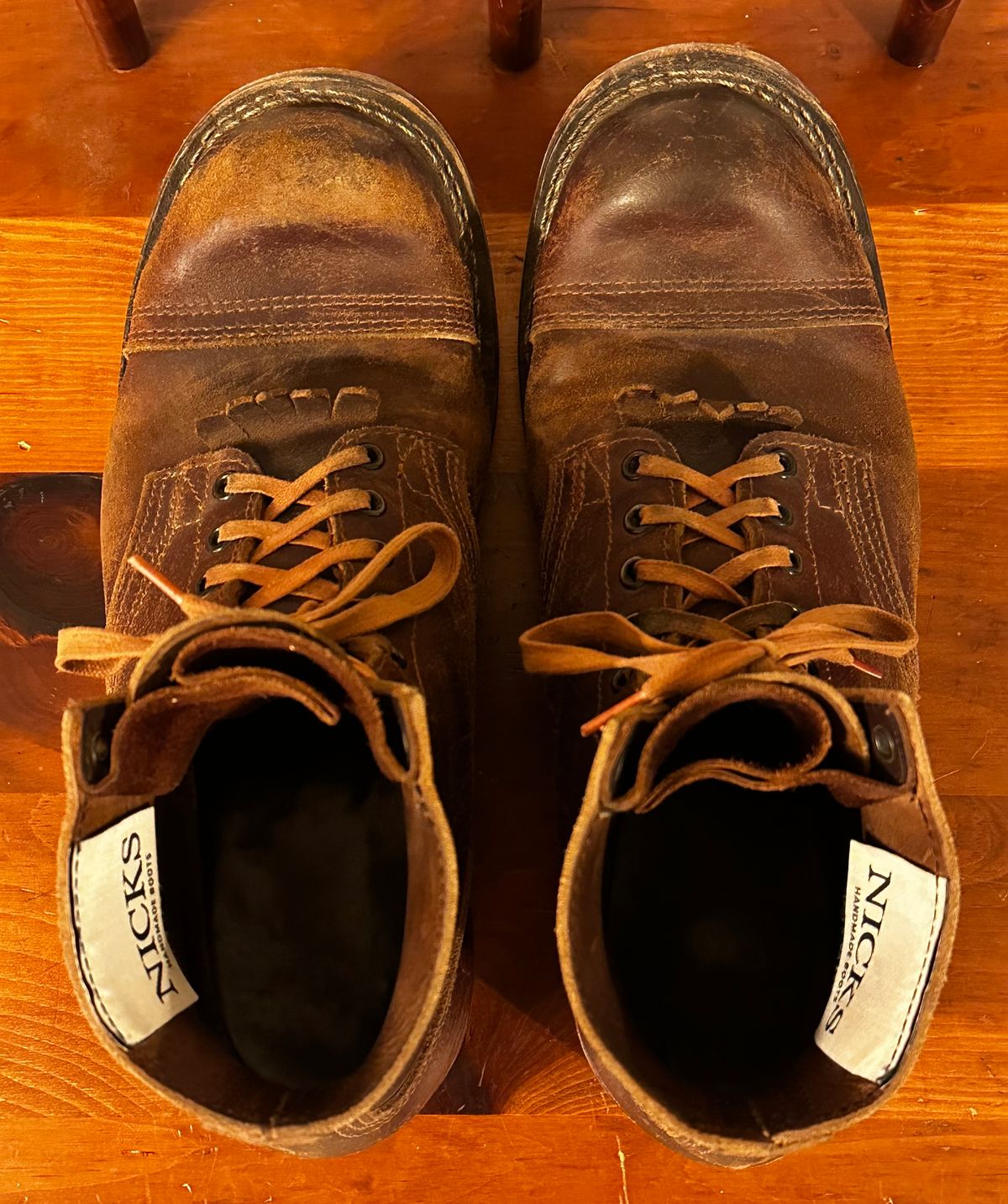 Photo by KeganThunder on March 6, 2025 of the Nicks MTO in Horween Tan Waxed Flesh.