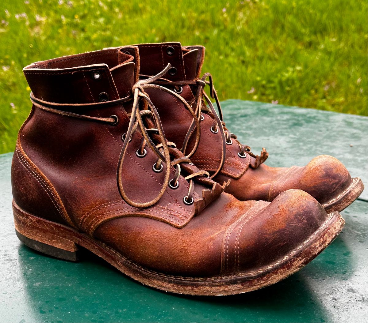 Photo by KeganThunder on April 5, 2025 of the Nicks MTO in Horween Tan Waxed Flesh.
