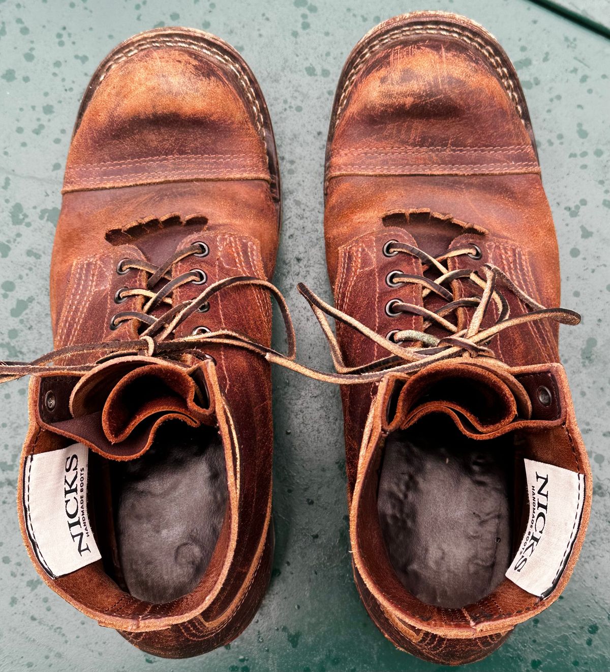 Photo by KeganThunder on April 5, 2025 of the Nicks MTO in Horween Tan Waxed Flesh.