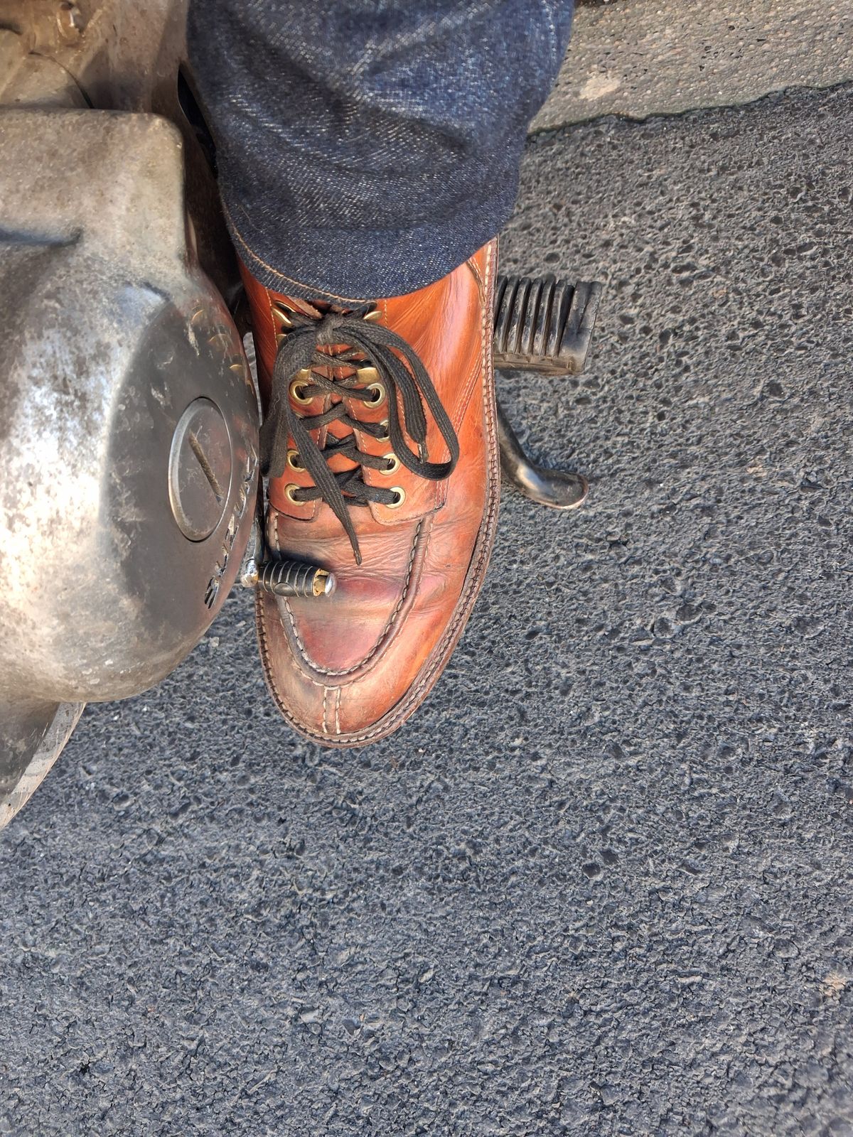 Photo by Oceanic on June 17, 2025 of the Grant Stone Ottawa Boot in Badalassi Carlo Natural Minerva.