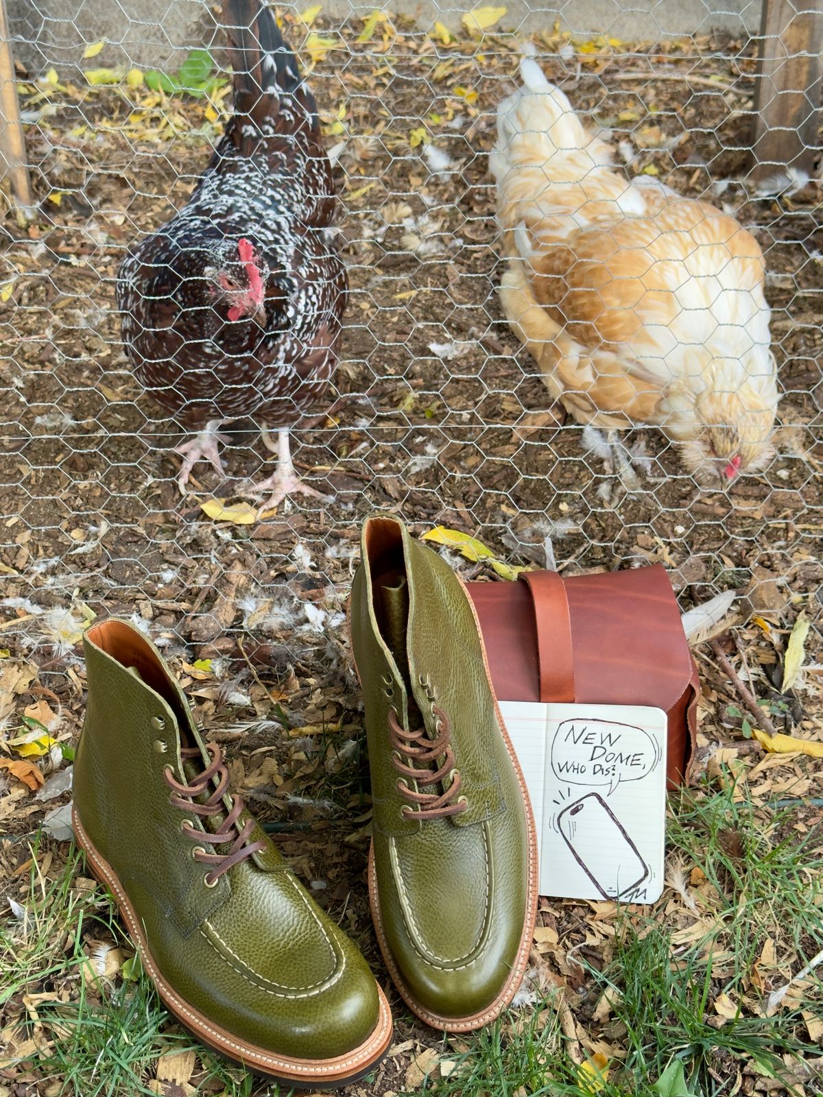 Photo by EarthToneDaddy on October 1, 2025 of the Grant Stone Brass Boot in Badalassi Carlo Oliva Minerva Box.