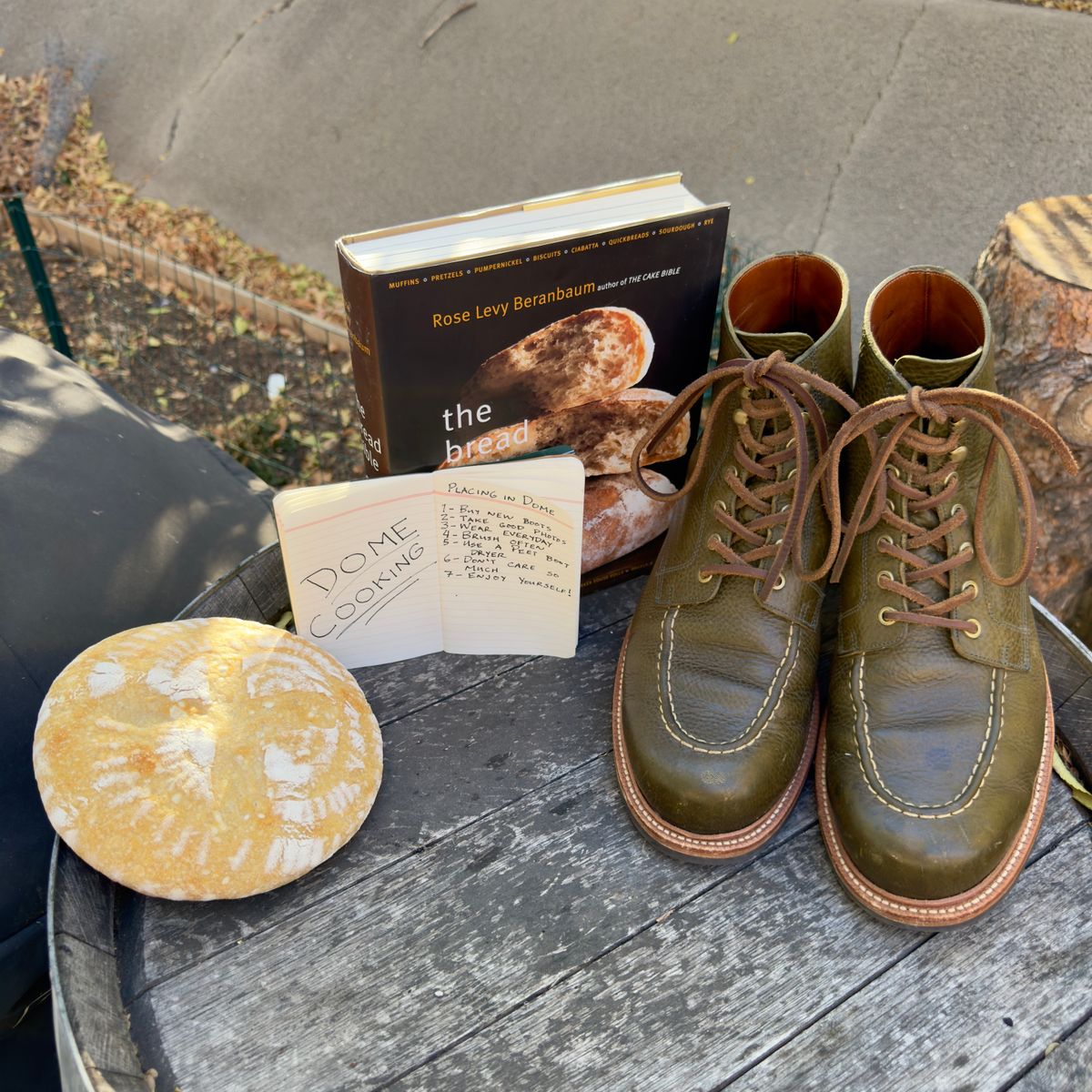 Photo by EarthToneDaddy on November 2, 2025 of the Grant Stone Brass Boot in Badalassi Carlo Oliva Minerva Box.