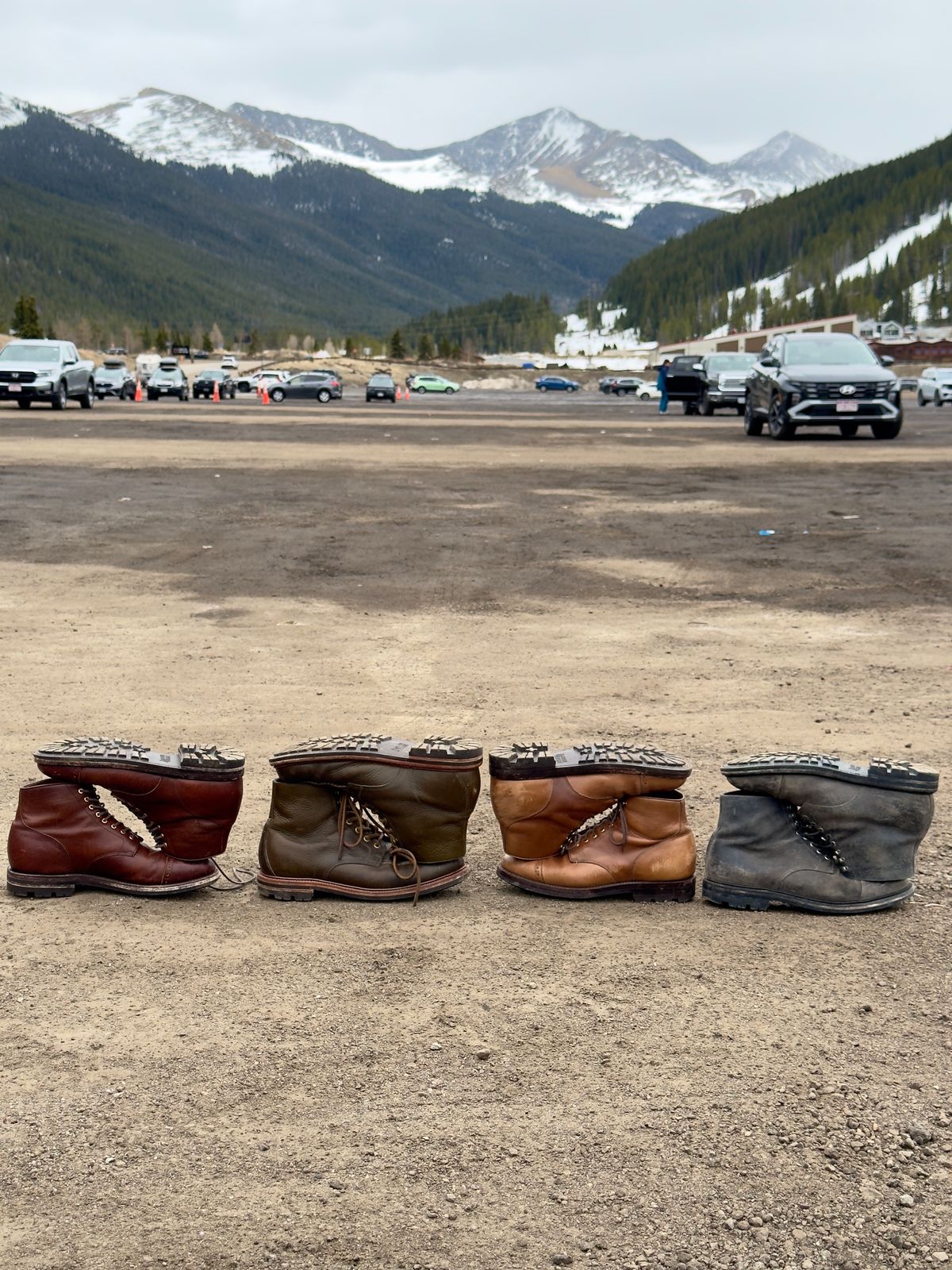 Photo by EarthToneDaddy on March 23, 2026 of the Grant Stone Brass Boot in Badalassi Carlo Oliva Minerva Box.