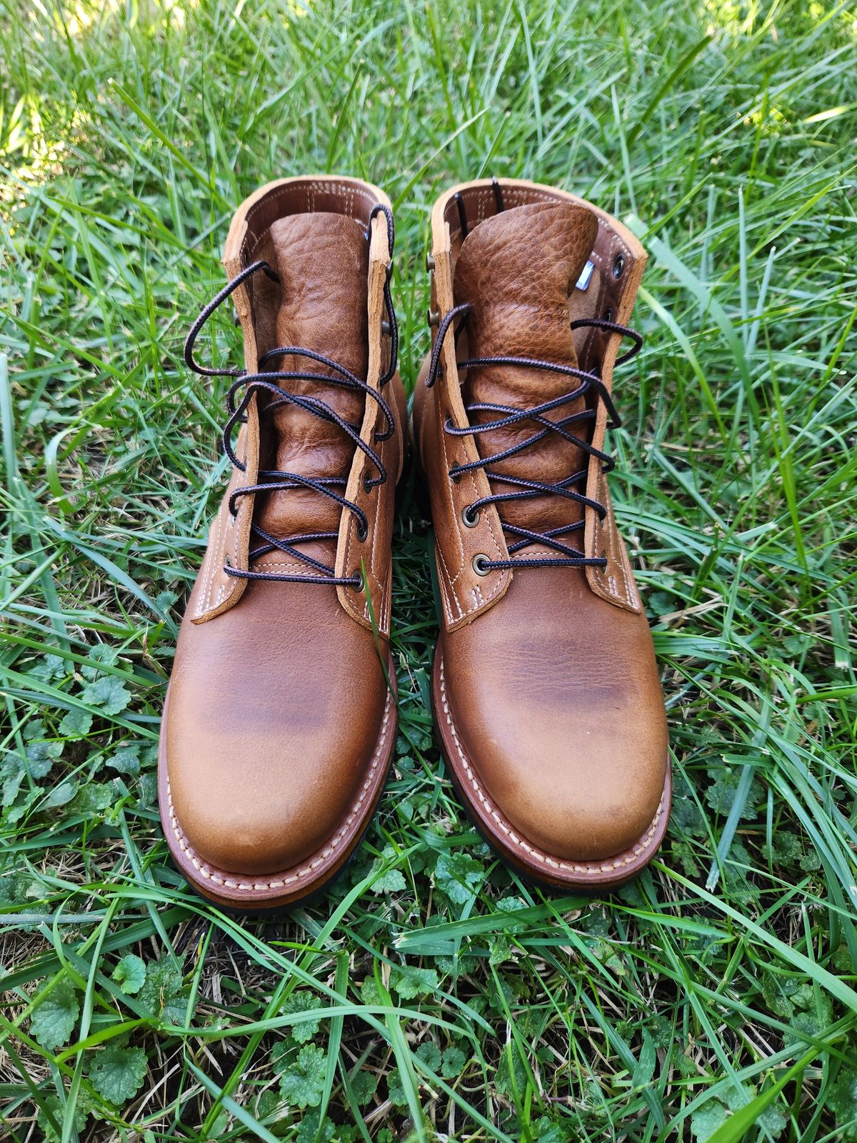 Photo by davidsgarage1972 on October 5, 2025 of the Truman Boot Co. 79 Last in British Tan Grizzly.