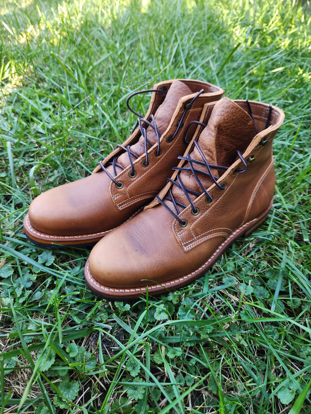 Photo by davidsgarage1972 on October 5, 2025 of the Truman Boot Co. 79 Last in British Tan Grizzly.