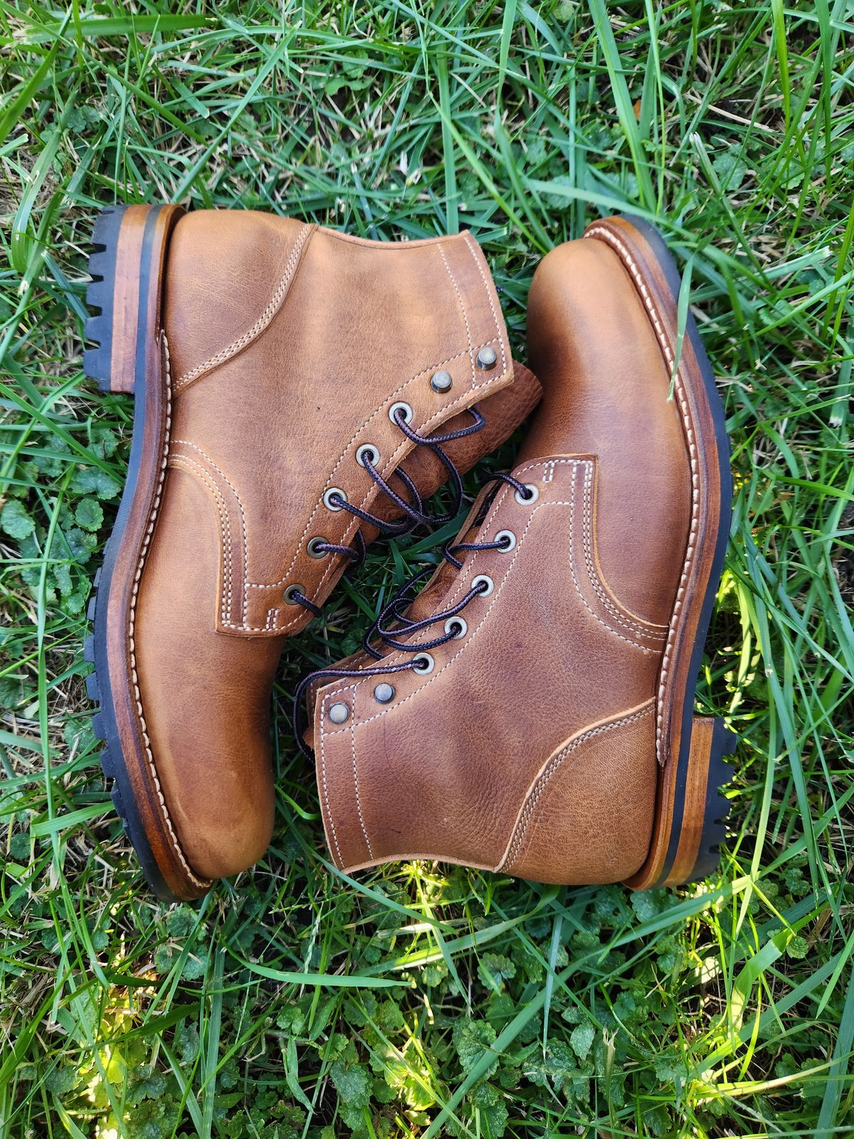 Photo by davidsgarage1972 on October 5, 2025 of the Truman Boot Co. 79 Last in British Tan Grizzly.