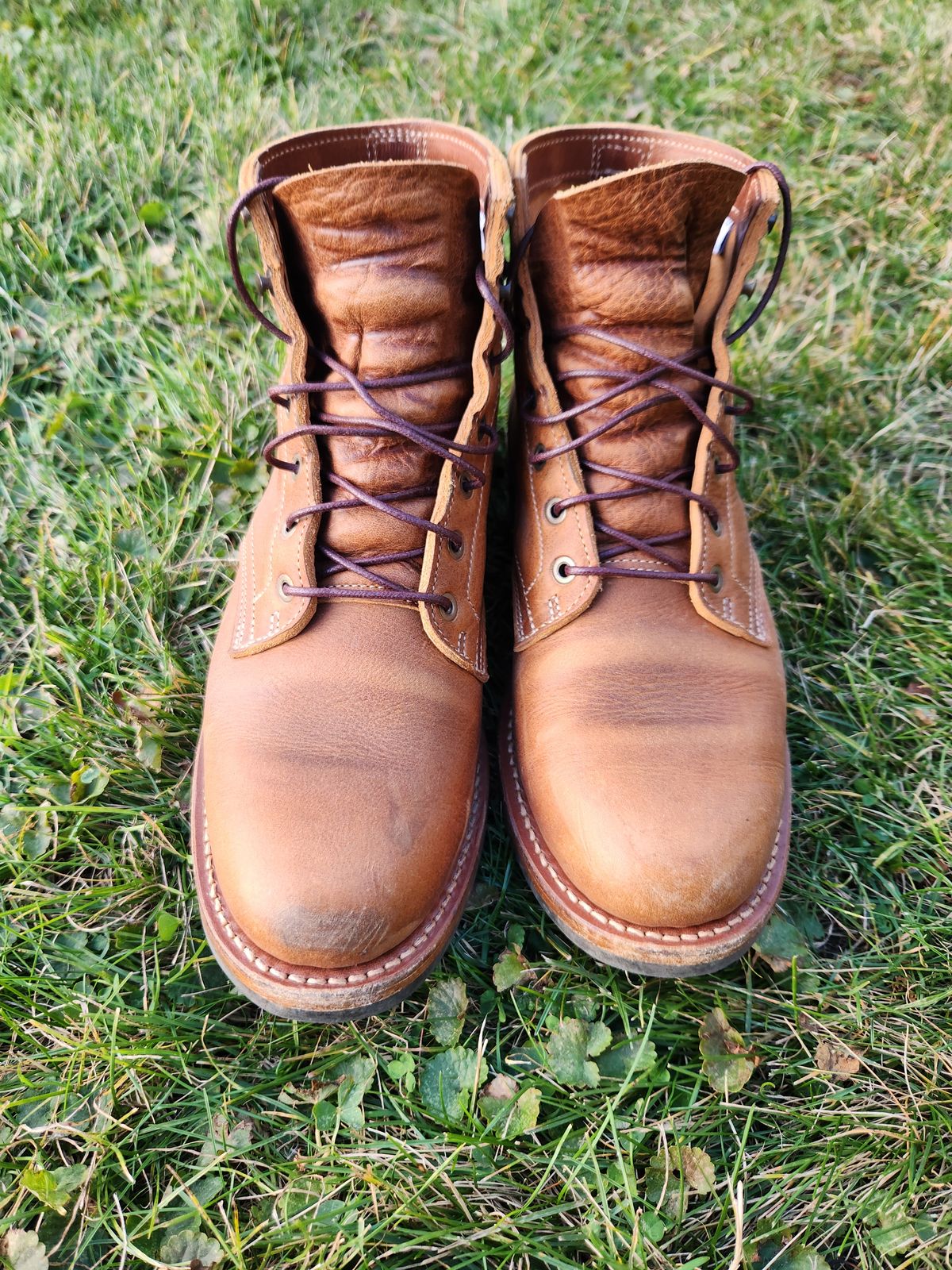 Photo by davidsgarage1972 on November 2, 2025 of the Truman Boot Co. 79 Last in British Tan Grizzly.