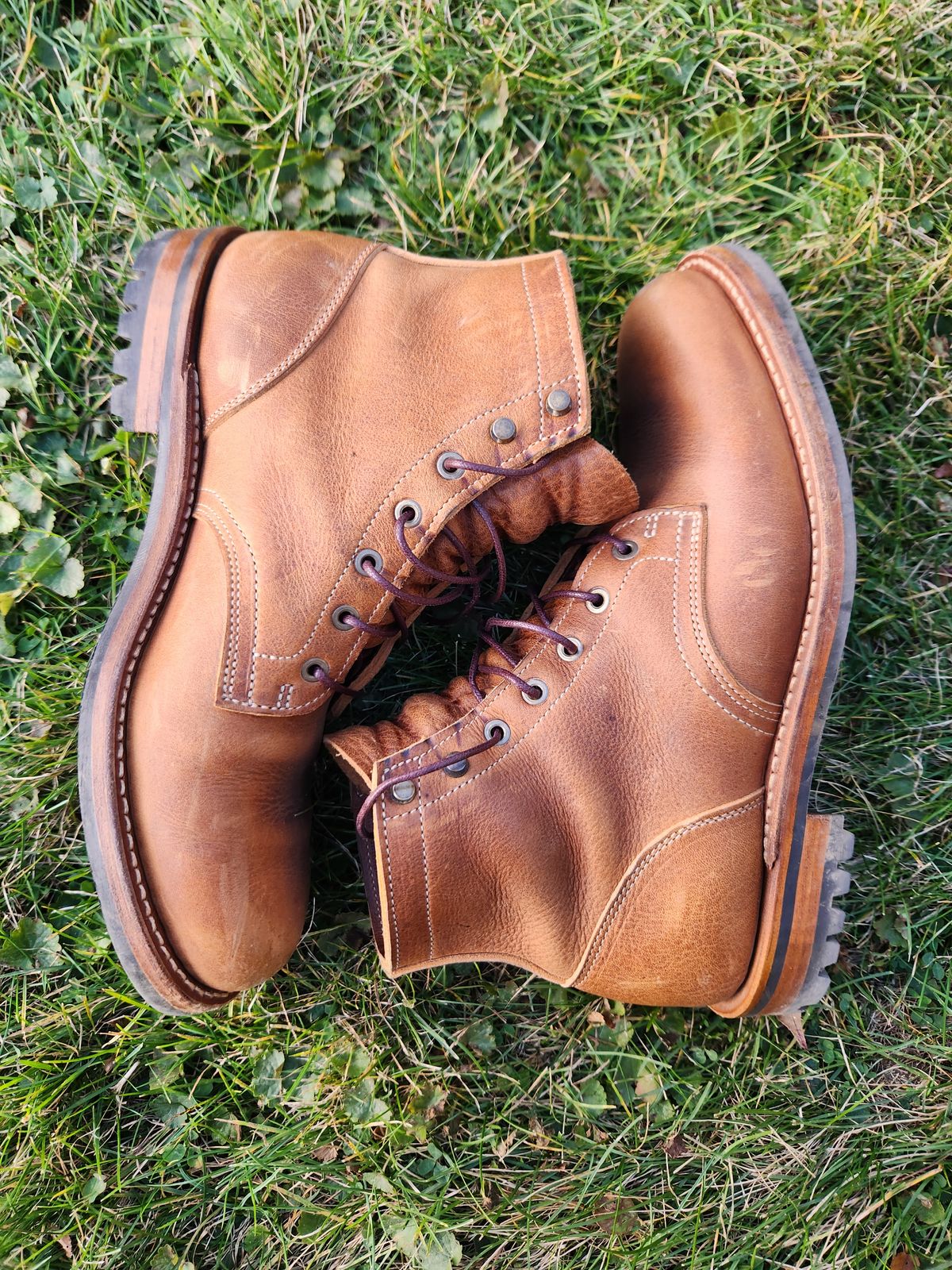 Photo by davidsgarage1972 on November 2, 2025 of the Truman Boot Co. 79 Last in British Tan Grizzly.