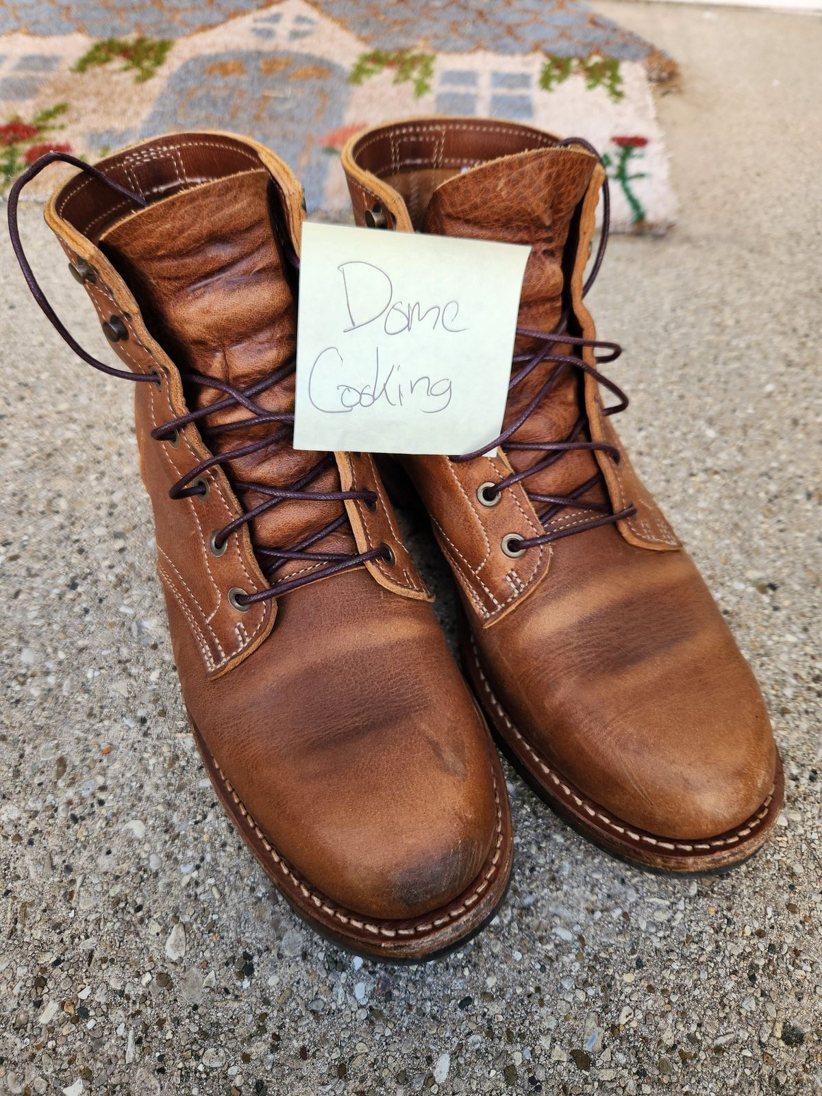 Photo by davidsgarage1972 on November 2, 2025 of the Truman Boot Co. 79 Last in British Tan Grizzly.