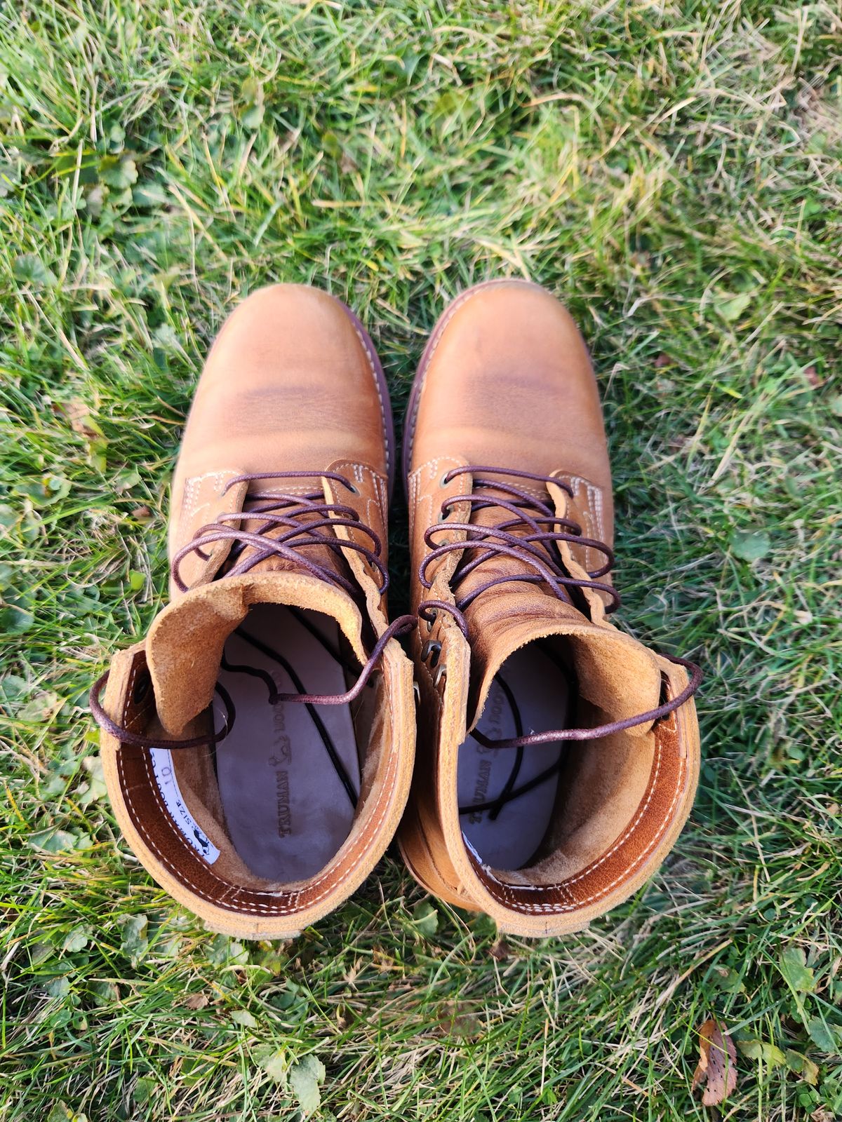 Photo by davidsgarage1972 on November 2, 2025 of the Truman Boot Co. 79 Last in British Tan Grizzly.