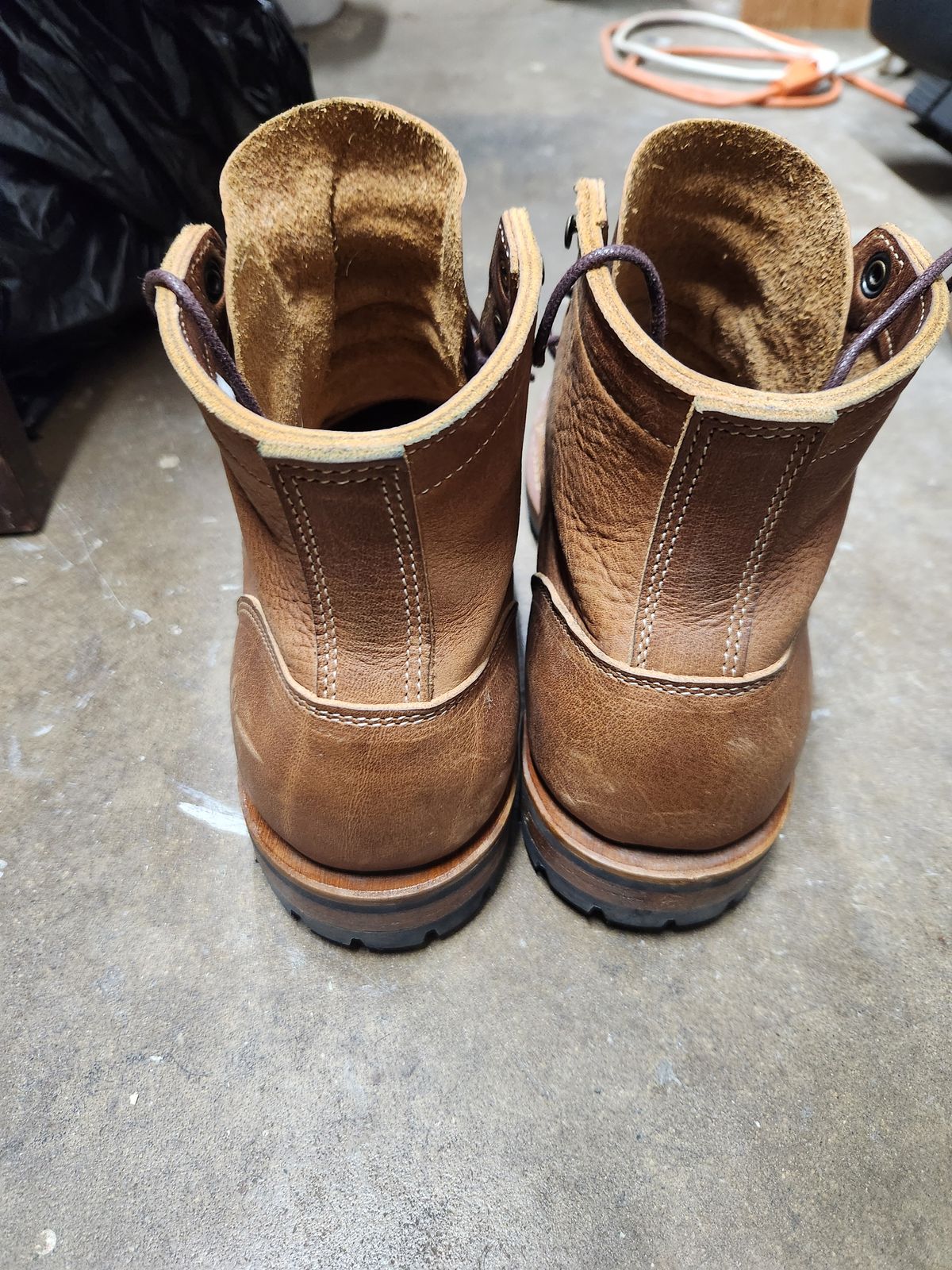 Photo by davidsgarage1972 on December 5, 2025 of the Truman Boot Co. 79 Last in British Tan Grizzly.