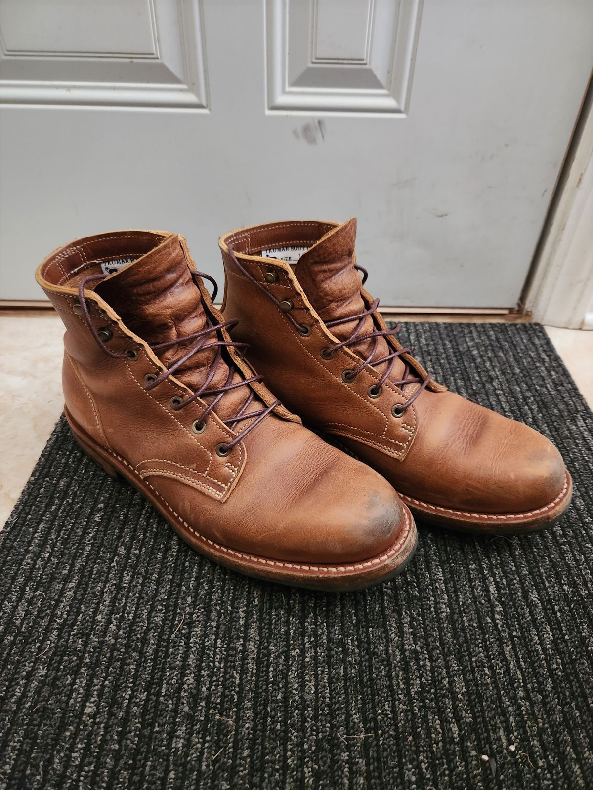 Photo by davidsgarage1972 on January 4, 2026 of the Truman Boot Co. 79 Last in British Tan Grizzly.