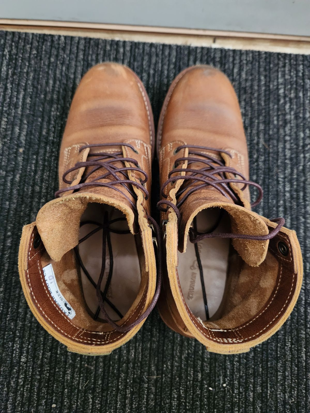 Photo by davidsgarage1972 on January 4, 2026 of the Truman Boot Co. 79 Last in British Tan Grizzly.