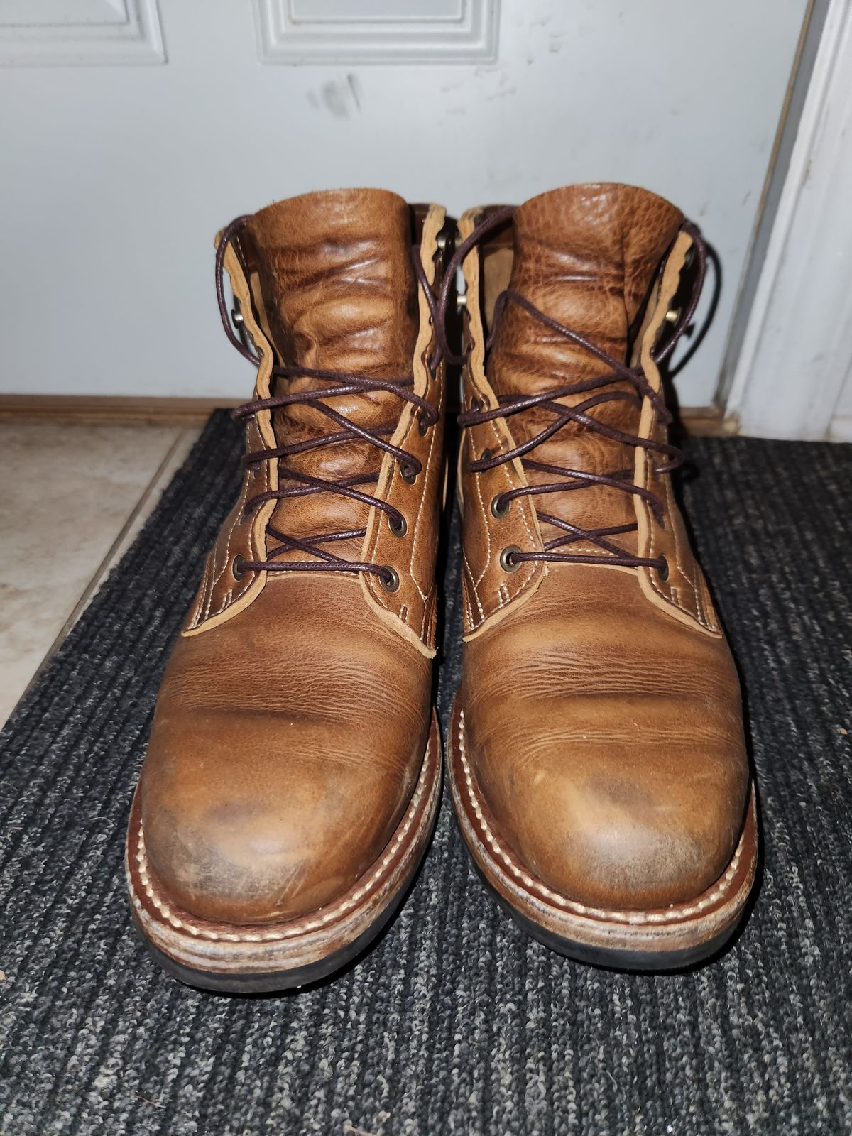 Photo by davidsgarage1972 on February 6, 2026 of the Truman Boot Co. 79 Last in British Tan Grizzly.