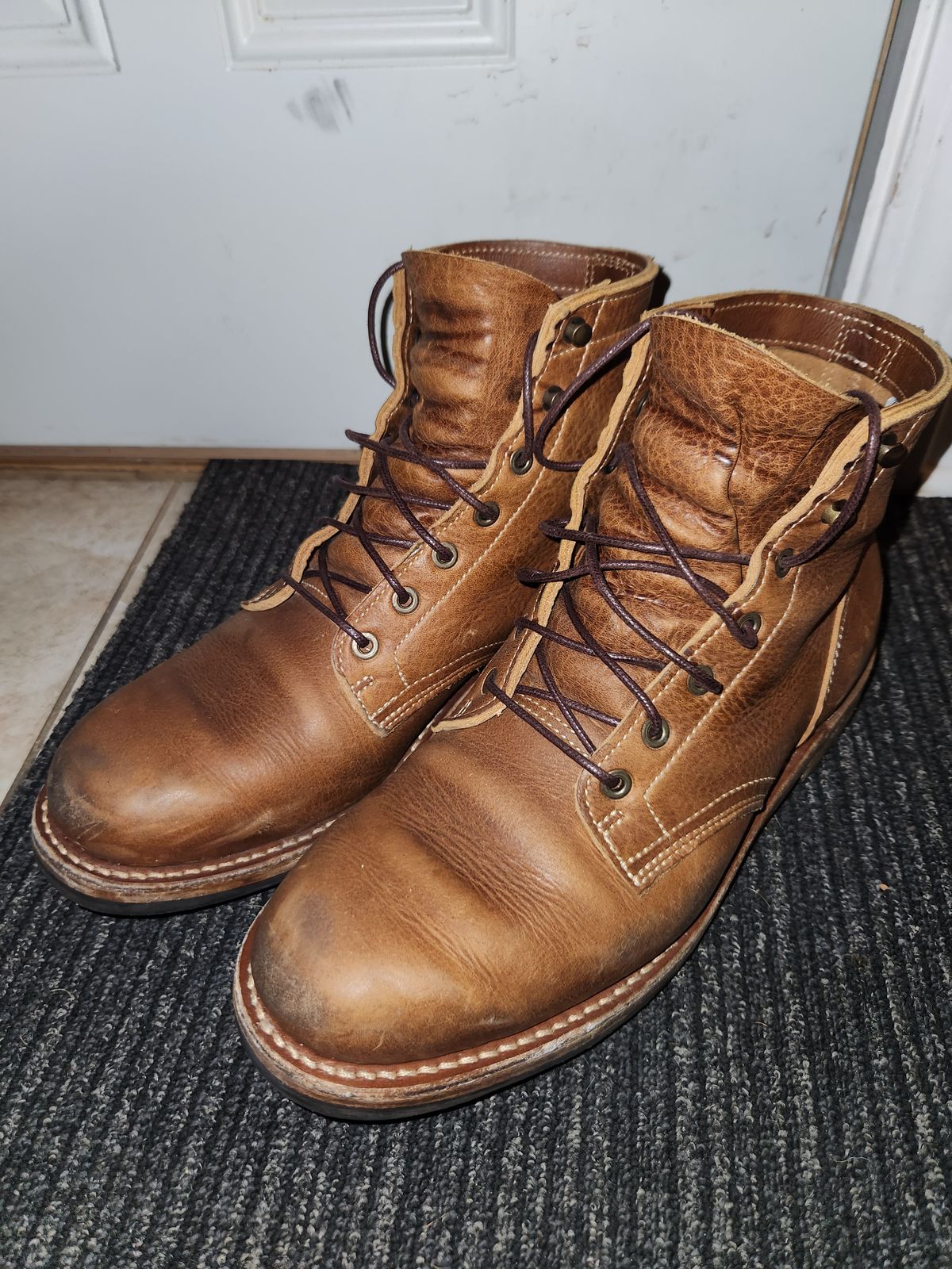 Photo by davidsgarage1972 on February 6, 2026 of the Truman Boot Co. 79 Last in British Tan Grizzly.