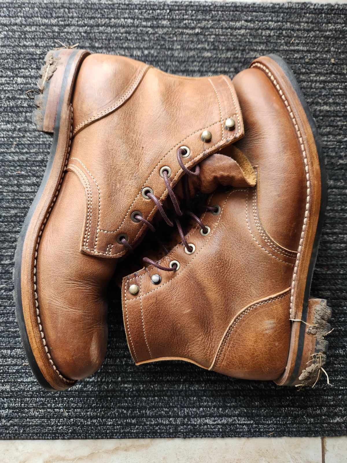 Photo by davidsgarage1972 on March 4, 2026 of the Truman Boot Co. 79 Last in British Tan Grizzly.