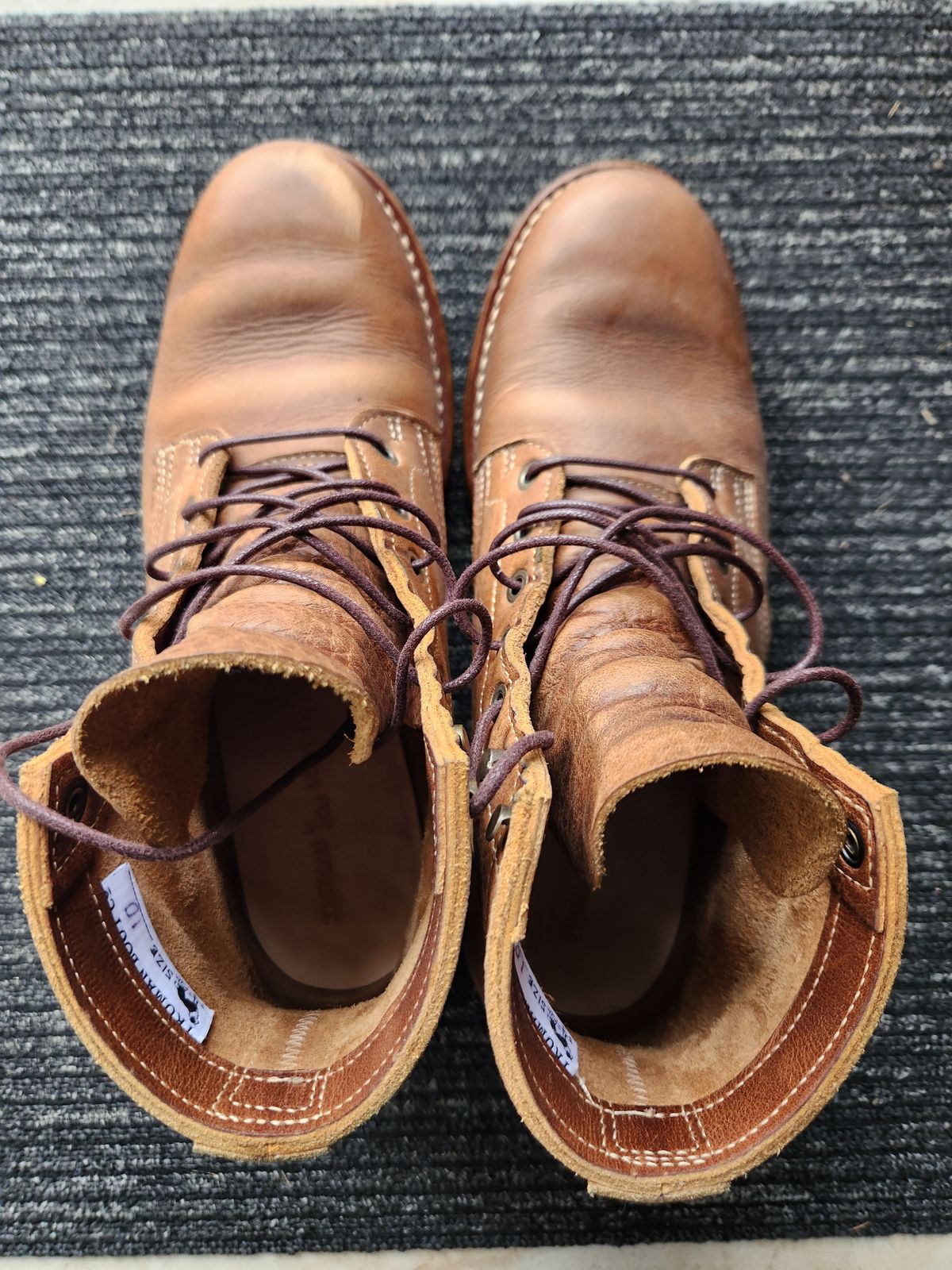 Photo by davidsgarage1972 on March 4, 2026 of the Truman Boot Co. 79 Last in British Tan Grizzly.