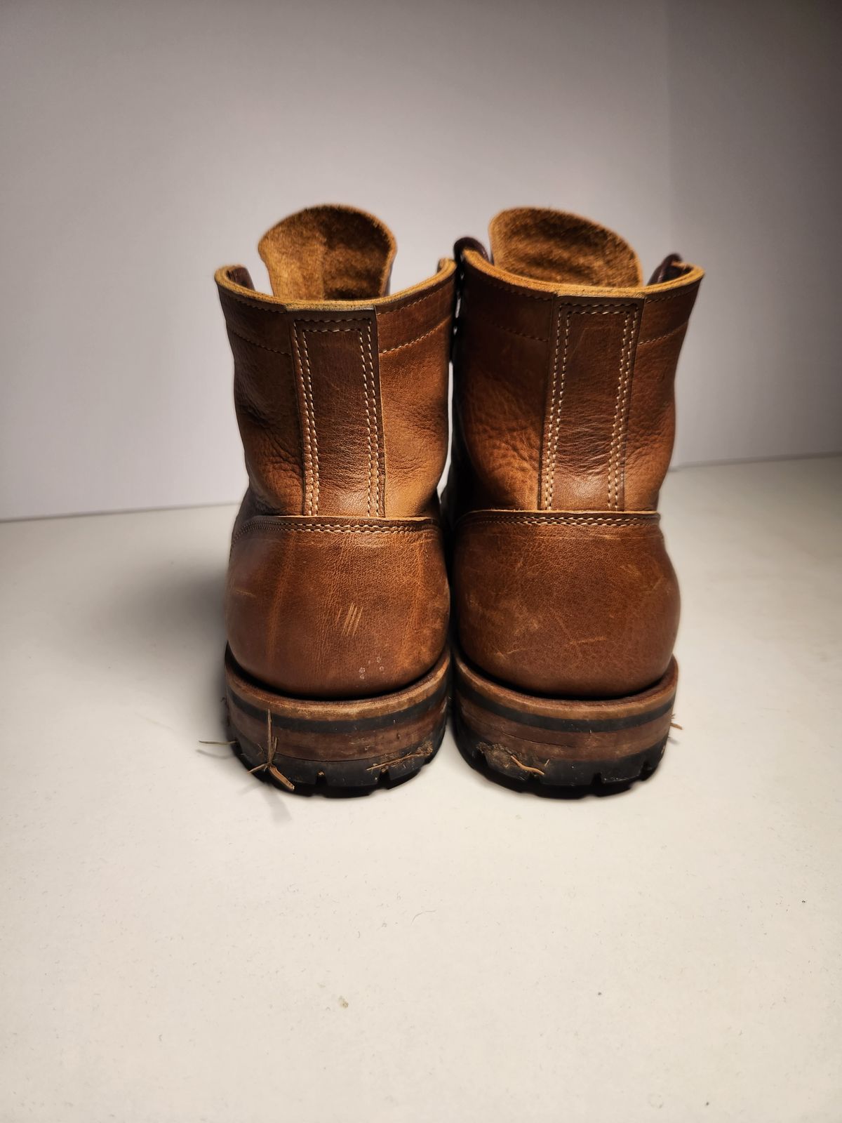Photo by davidsgarage1972 on April 4, 2026 of the Truman Boot Co. 79 Last in British Tan Grizzly.