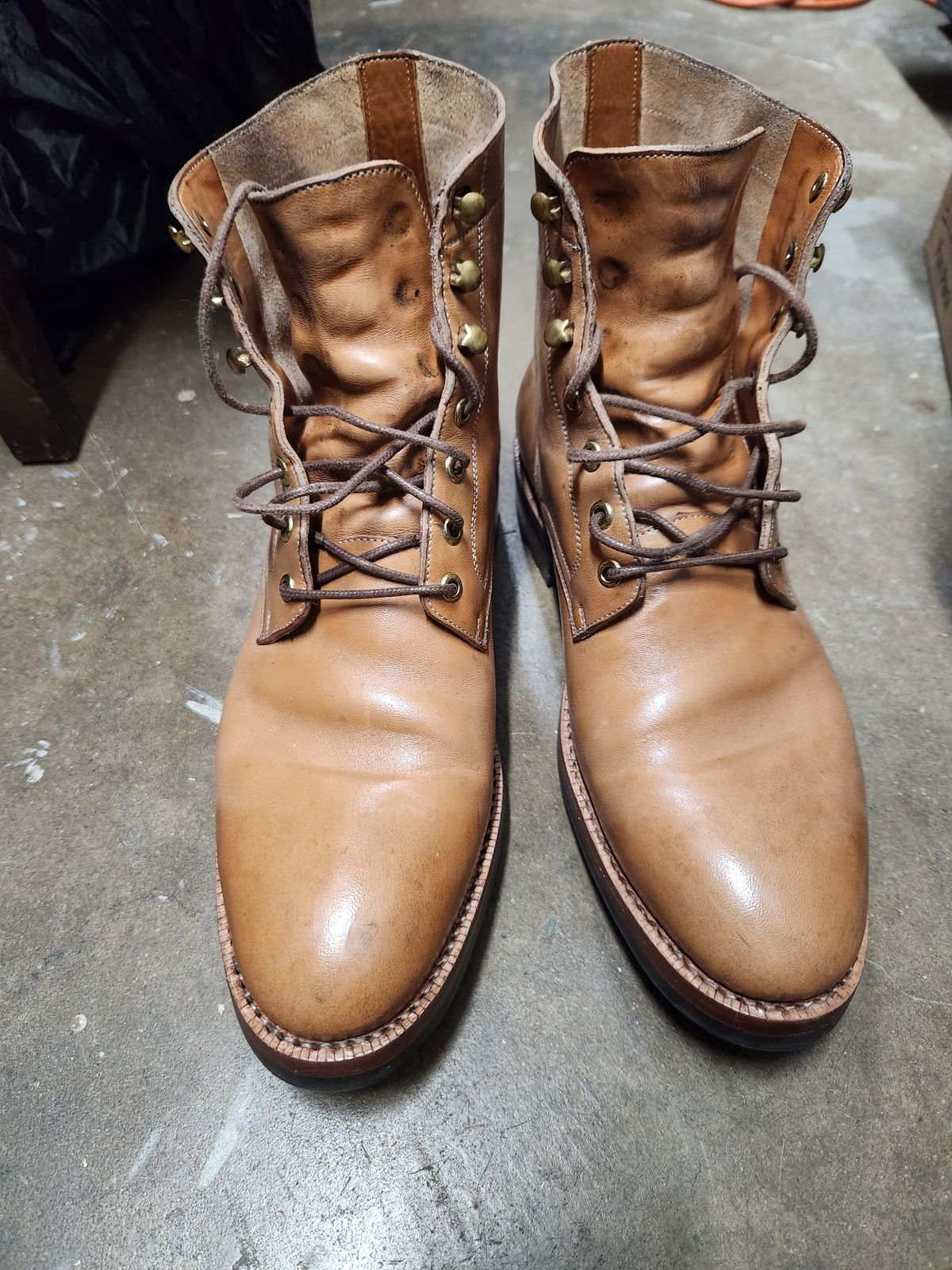 Photo by davidsgarage1972 on December 5, 2025 of the Blkbrd Shoemaker Custom Dixon Boot in Maryam Natural TPR Horsebutt.