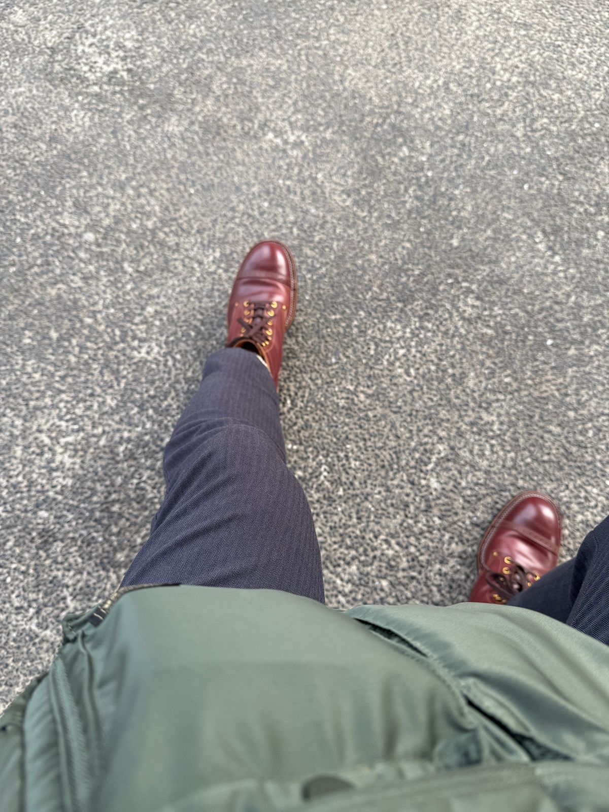 Photo by hype.inu on January 2, 2026 of the Iron Boots Devil Dog in Maryam Ruggine Shell Cordovan.