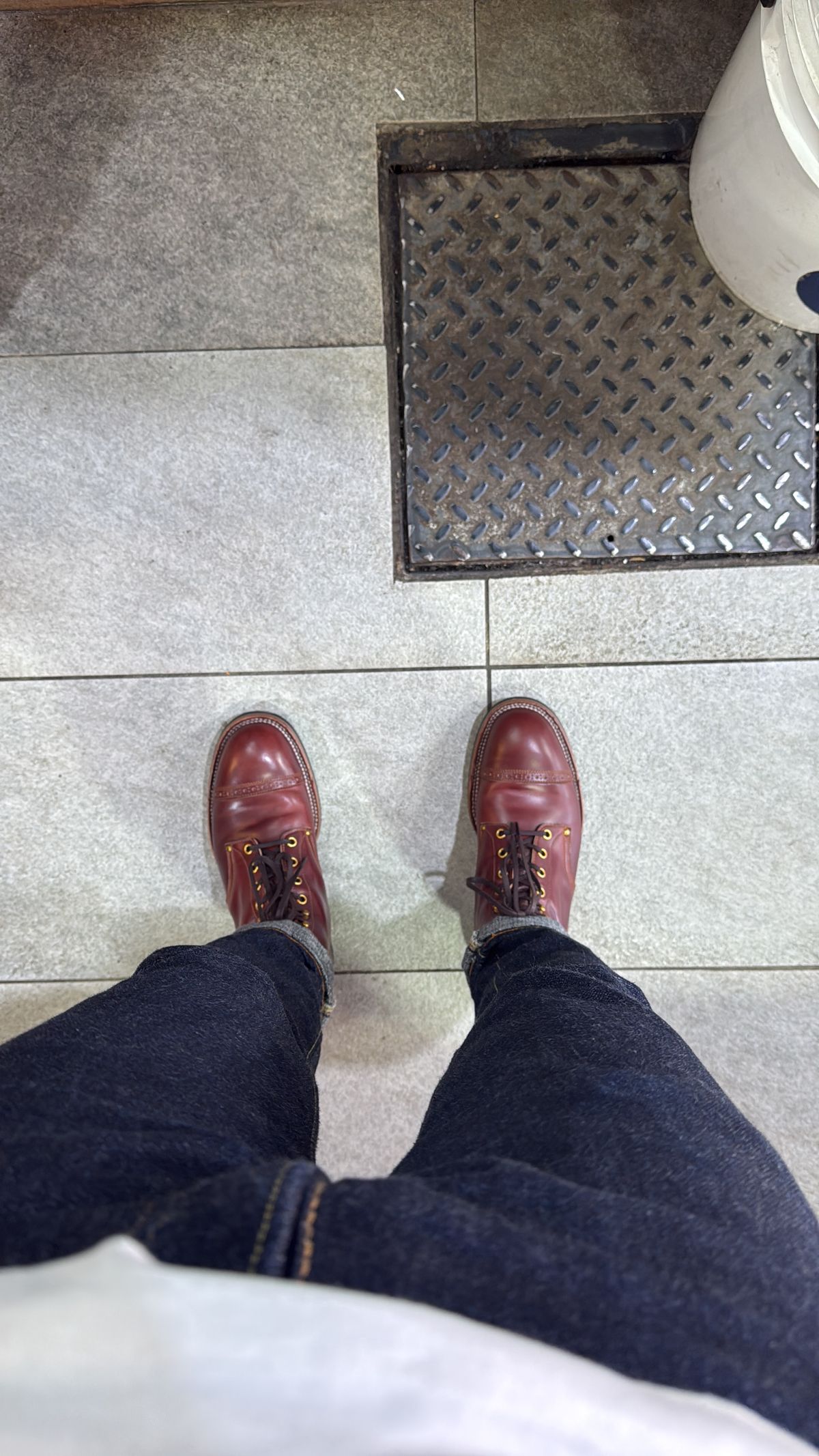 Photo by hype.inu on November 7, 2025 of the Iron Boots Devil Dog in Maryam Ruggine Shell Cordovan.