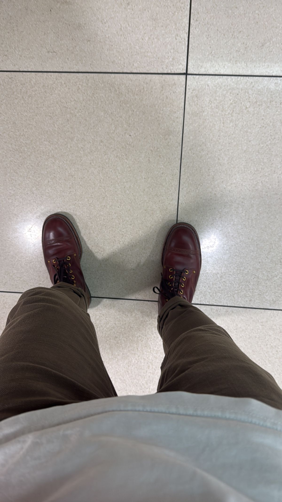 Photo by hype.inu on November 14, 2025 of the Iron Boots Devil Dog in Maryam Ruggine Shell Cordovan.