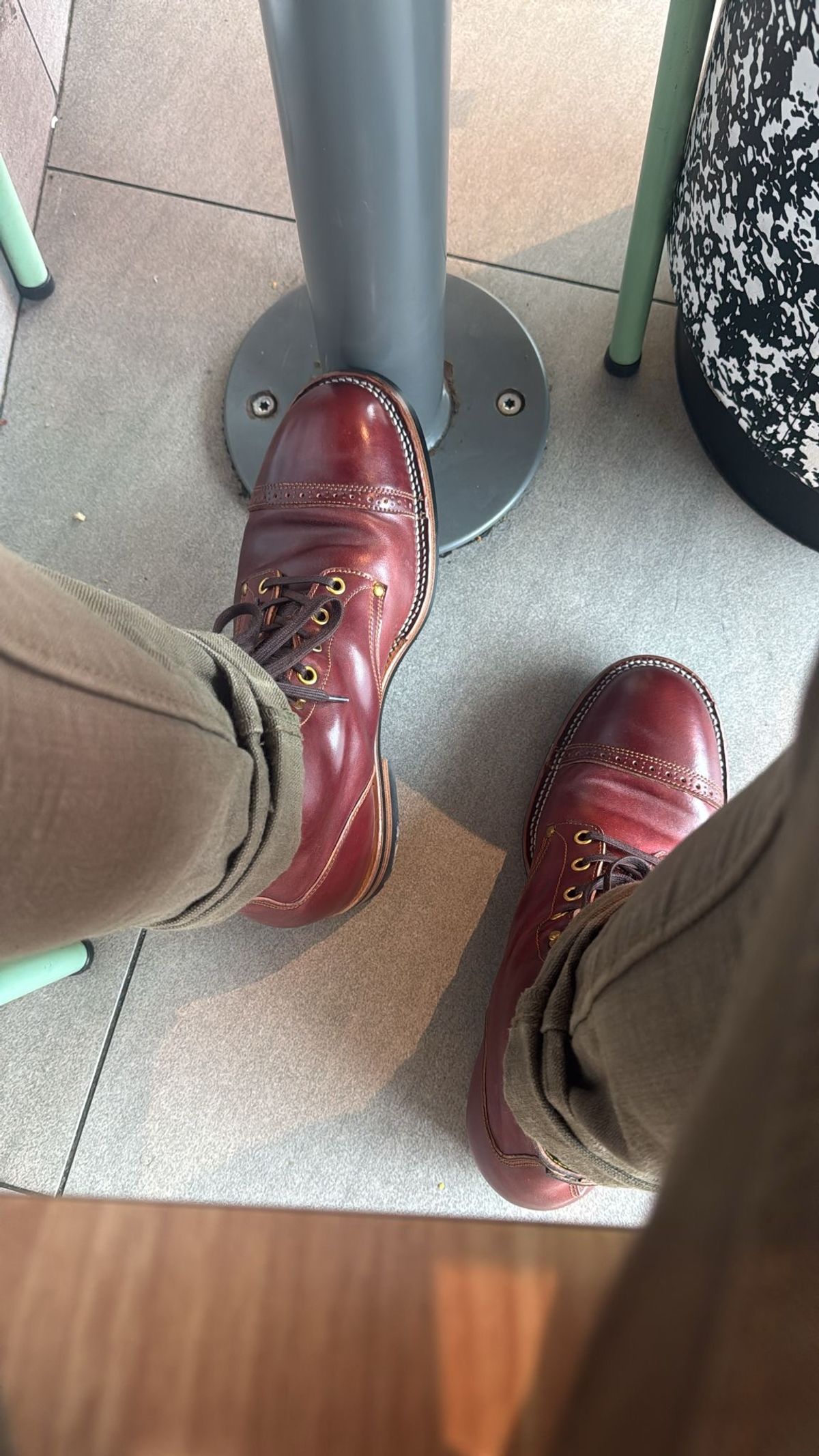 Photo by hype.inu on December 6, 2025 of the Iron Boots Devil Dog in Maryam Ruggine Shell Cordovan.