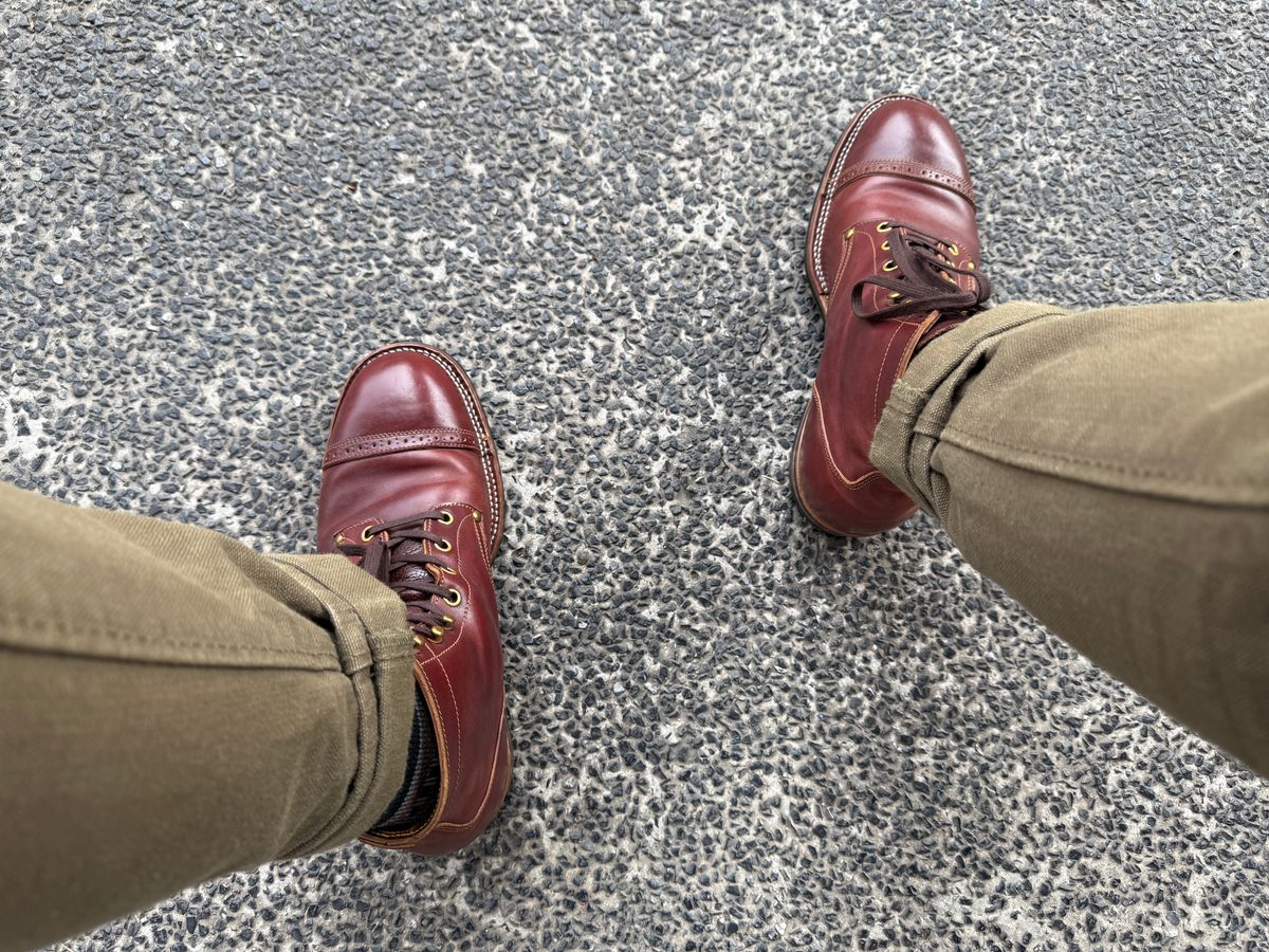 Photo by hype.inu on March 27, 2026 of the Iron Boots Devil Dog in Maryam Ruggine Shell Cordovan.