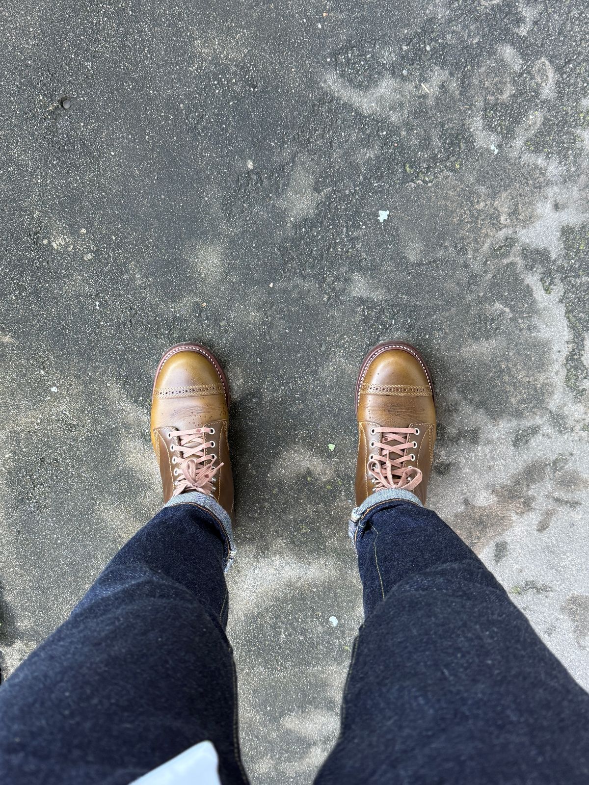 Photo by hype.inu on March 24, 2025 of the John Lofgren Combat Boots in Horween Dark Olive Chromexcel.