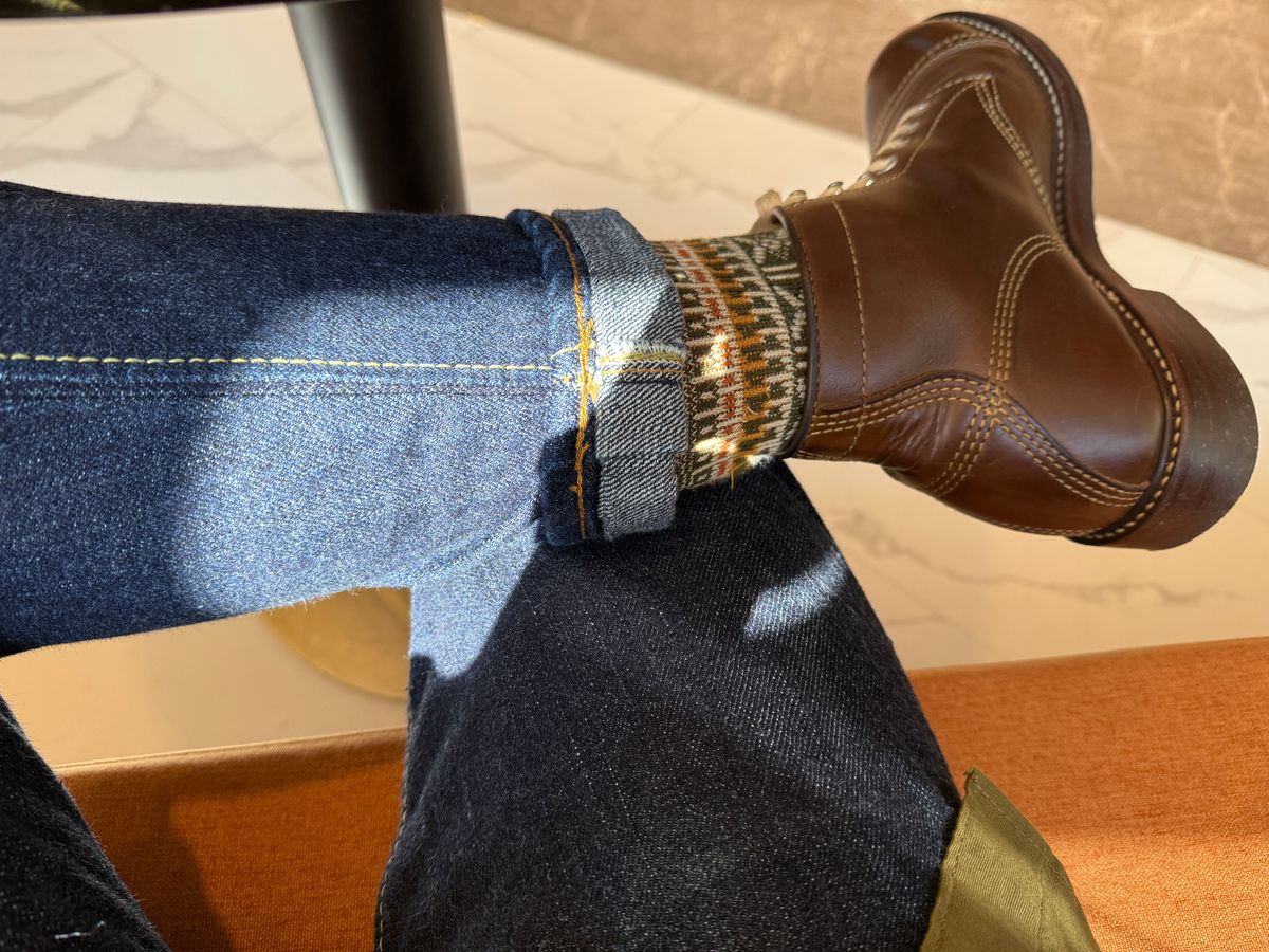 Photo by hype.inu on April 24, 2026 of the John Lofgren Combat Boots in Horween Dark Olive Chromexcel.