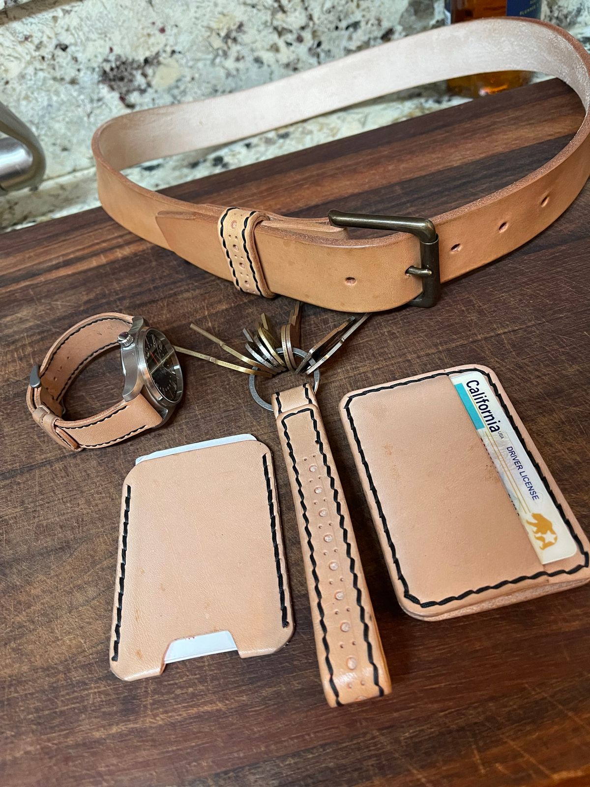 Photo by BeatFeet on November 5, 2025 of the Self-Made Mens Assesory Set in Wickett & Craig American Vachetta.