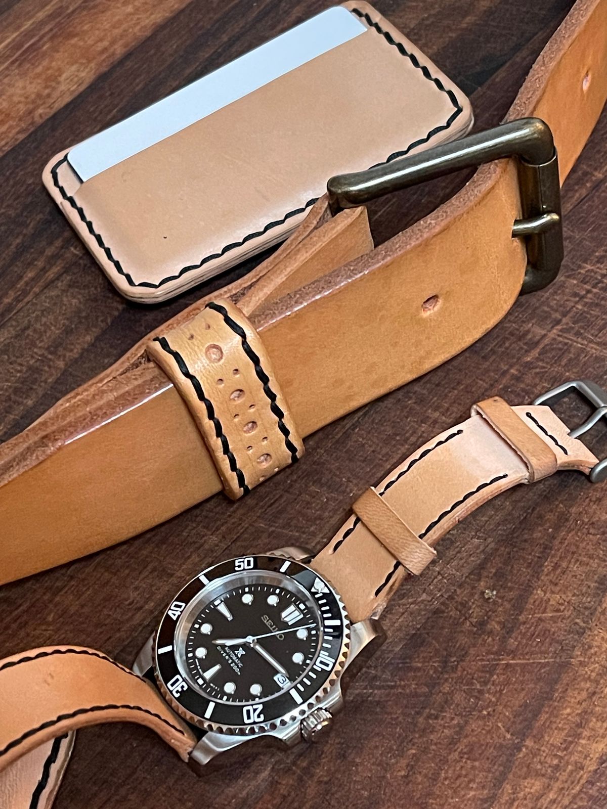 Photo by BeatFeet on December 3, 2025 of the Self-Made Mens Assesory Set in Wickett & Craig American Vachetta.