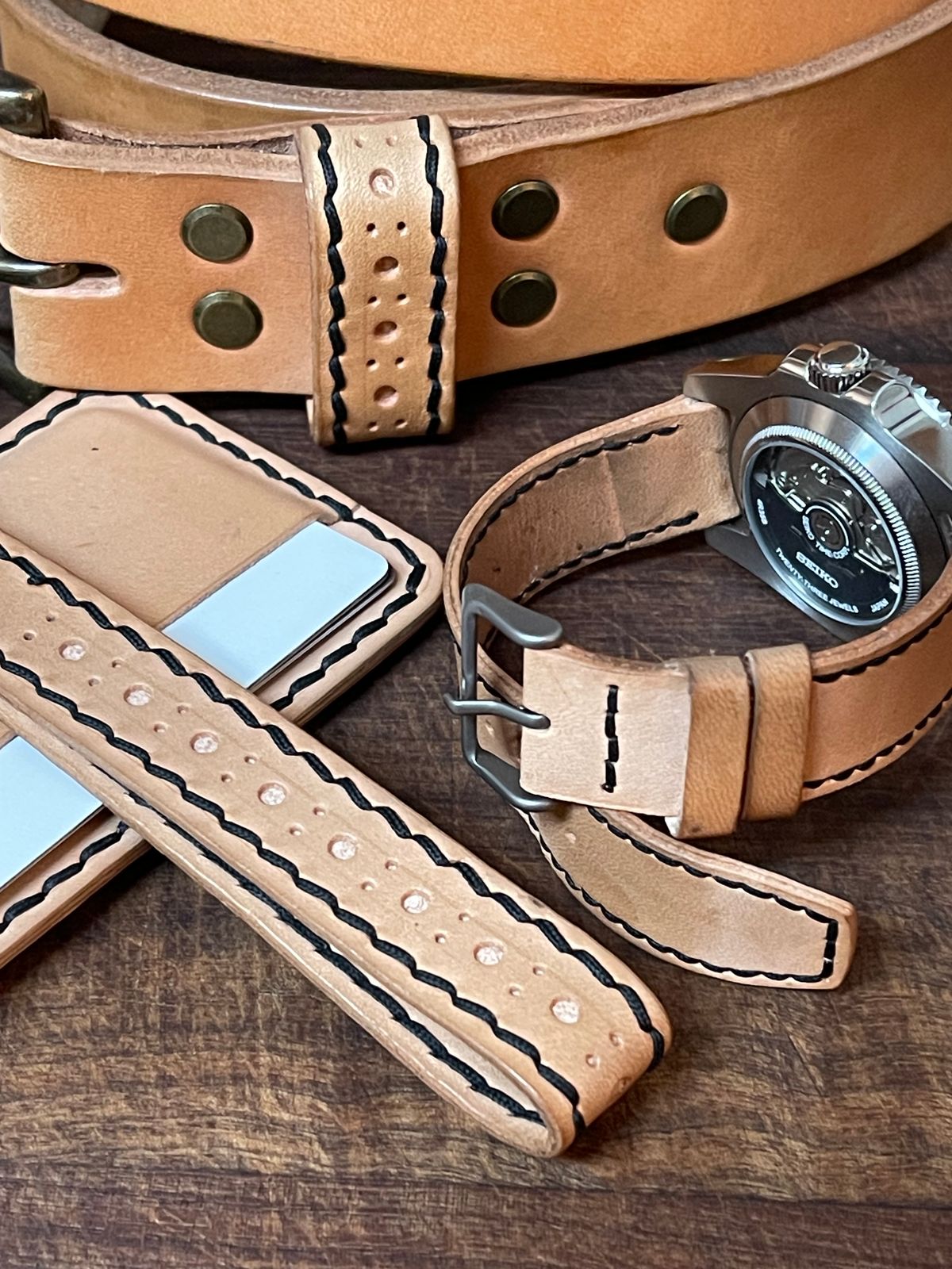 Photo by BeatFeet on December 3, 2025 of the Self-Made Mens Assesory Set in Wickett & Craig American Vachetta.