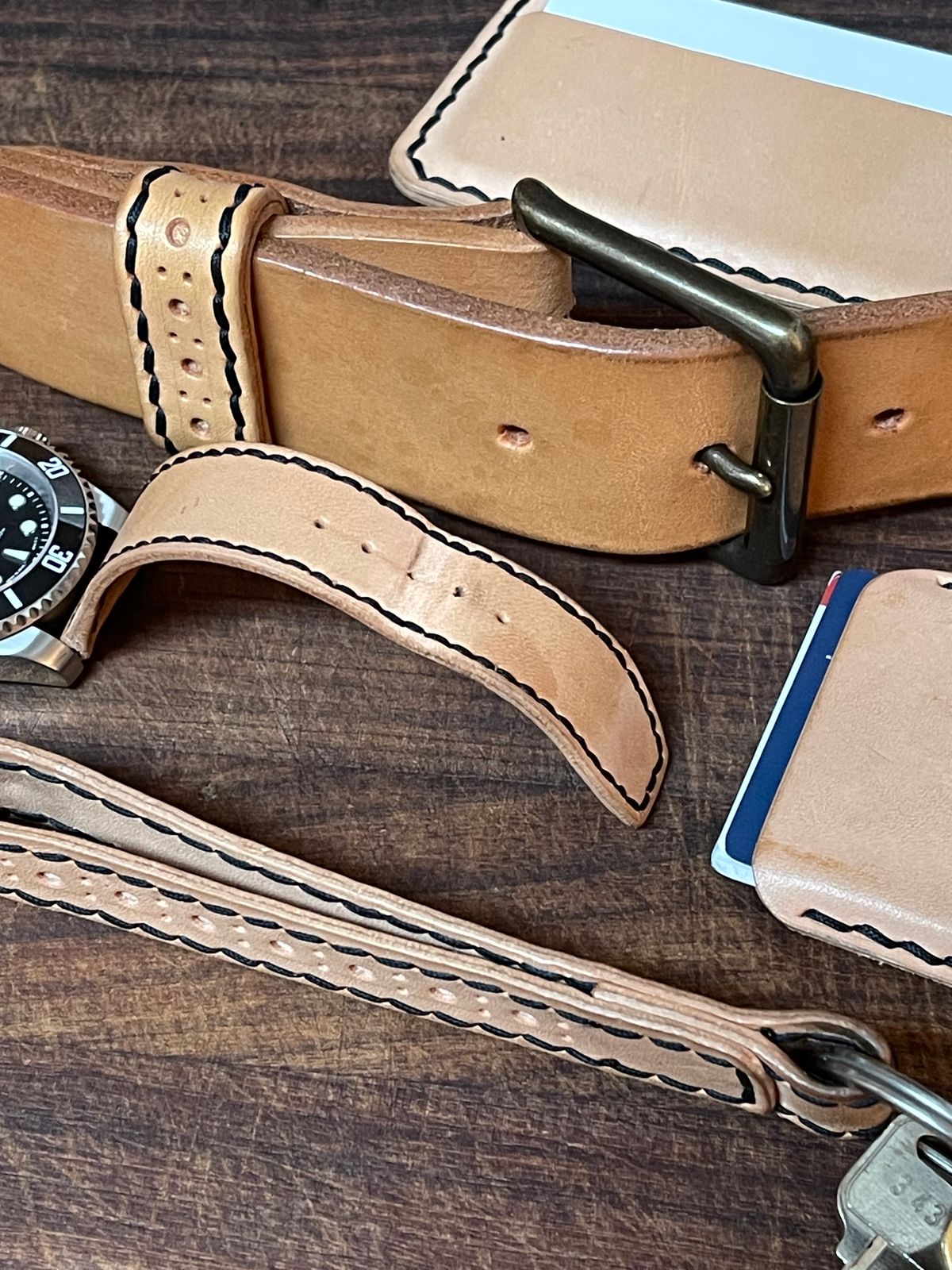 Photo by BeatFeet on December 3, 2025 of the Self-Made Mens Assesory Set in Wickett & Craig American Vachetta.