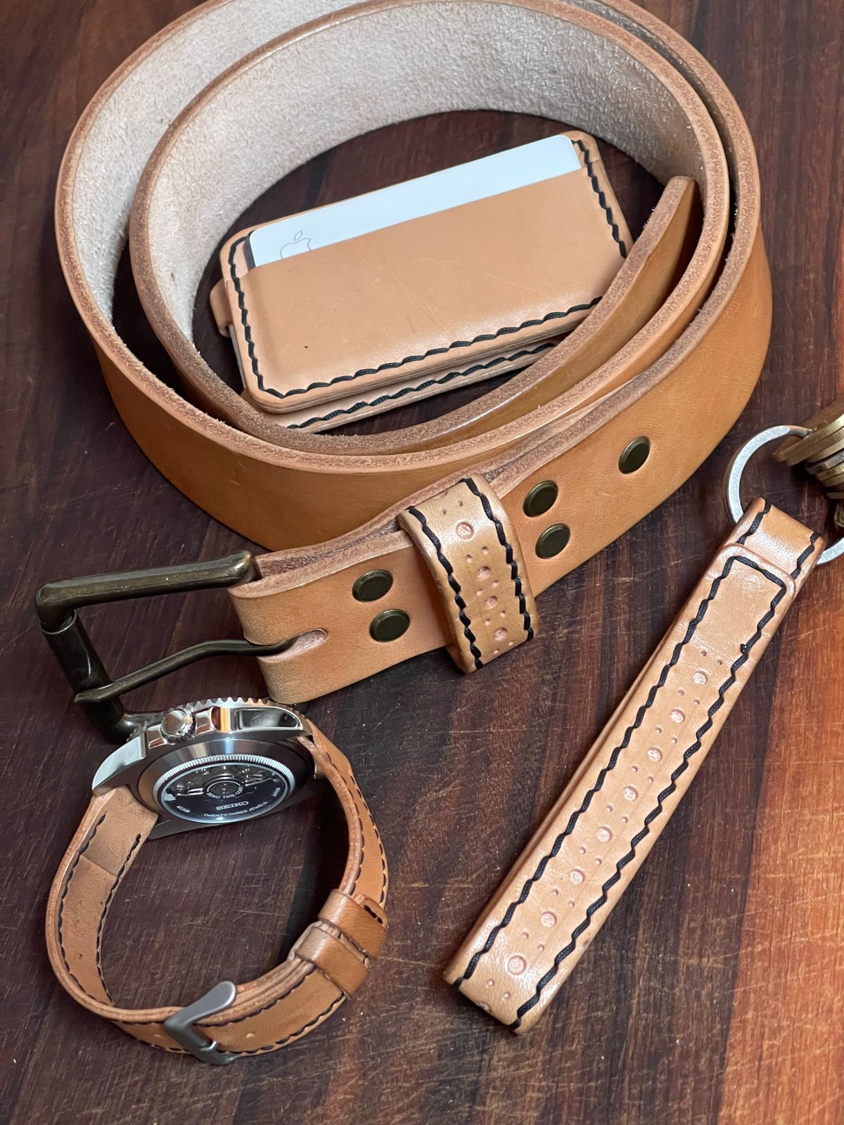 Photo by BeatFeet on January 5, 2026 of the Self-Made Mens Assesory Set in Wickett & Craig American Vachetta.