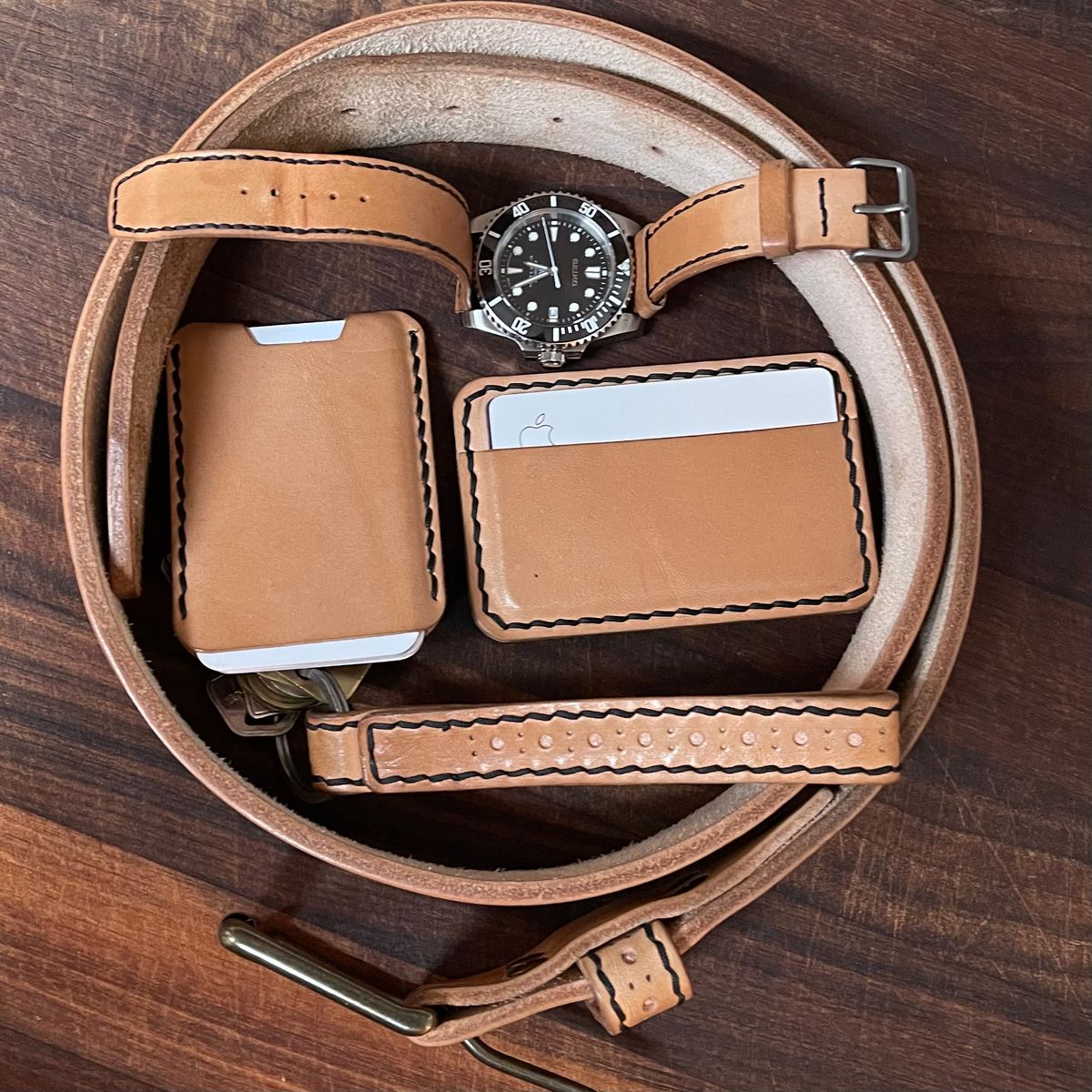 Photo by BeatFeet on February 3, 2026 of the Self-Made Mens Assesory Set in Wickett & Craig American Vachetta.