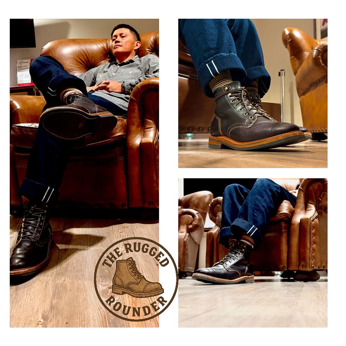 Photo by TheRuggedRounder on October 28, 2025 of the Truman Plain Toe Boot in Black Teacore.