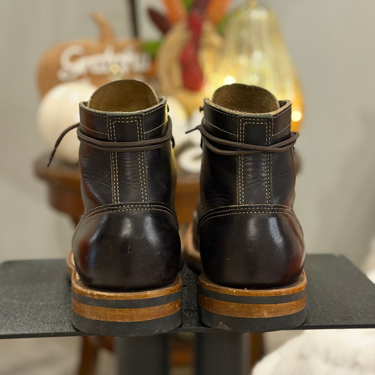 Photo by TheRuggedRounder on November 1, 2025 of the Truman Plain Toe Boot in Black Teacore.