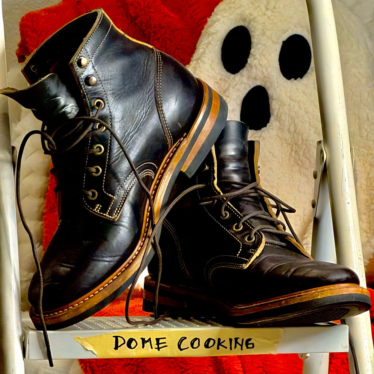 Photo by TheRuggedRounder on November 1, 2025 of the Truman Plain Toe Boot in Black Teacore.