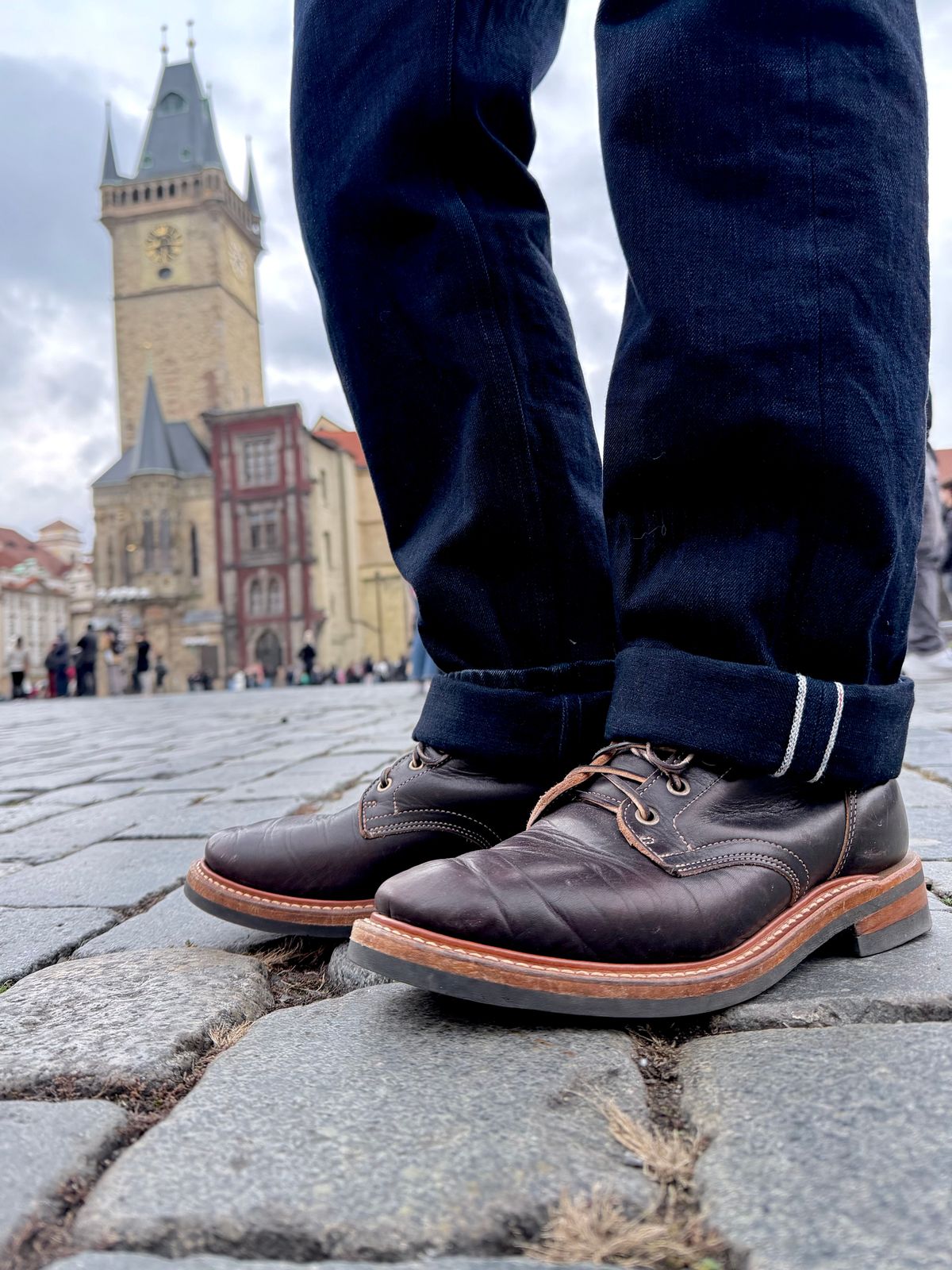 Photo by TheRuggedRounder on November 21, 2025 of the Truman Plain Toe Boot in Black Teacore.