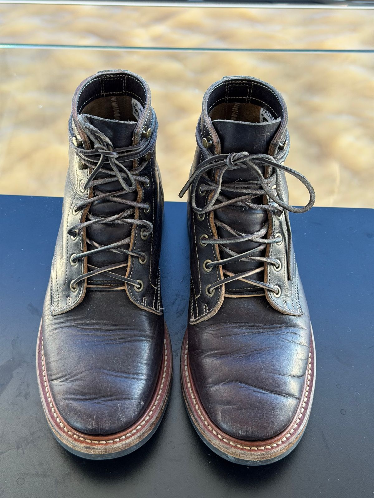 Photo by TheRuggedRounder on November 28, 2025 of the Truman Plain Toe Boot in Black Teacore.