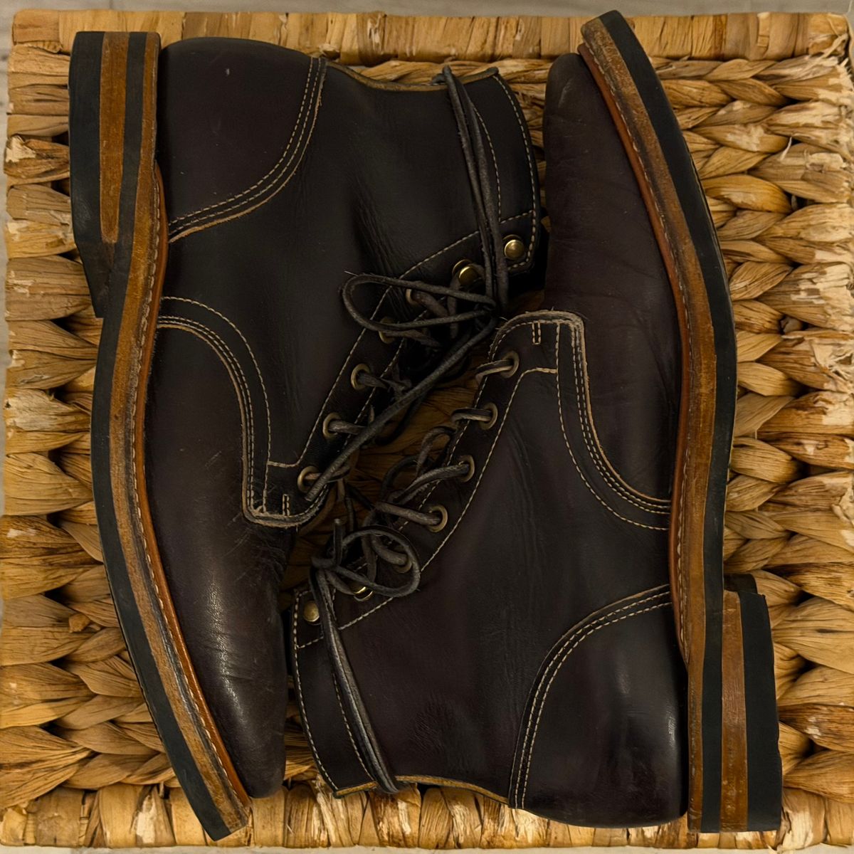 Photo by TheRuggedRounder on January 2, 2026 of the Truman Plain Toe Boot in Black Teacore.