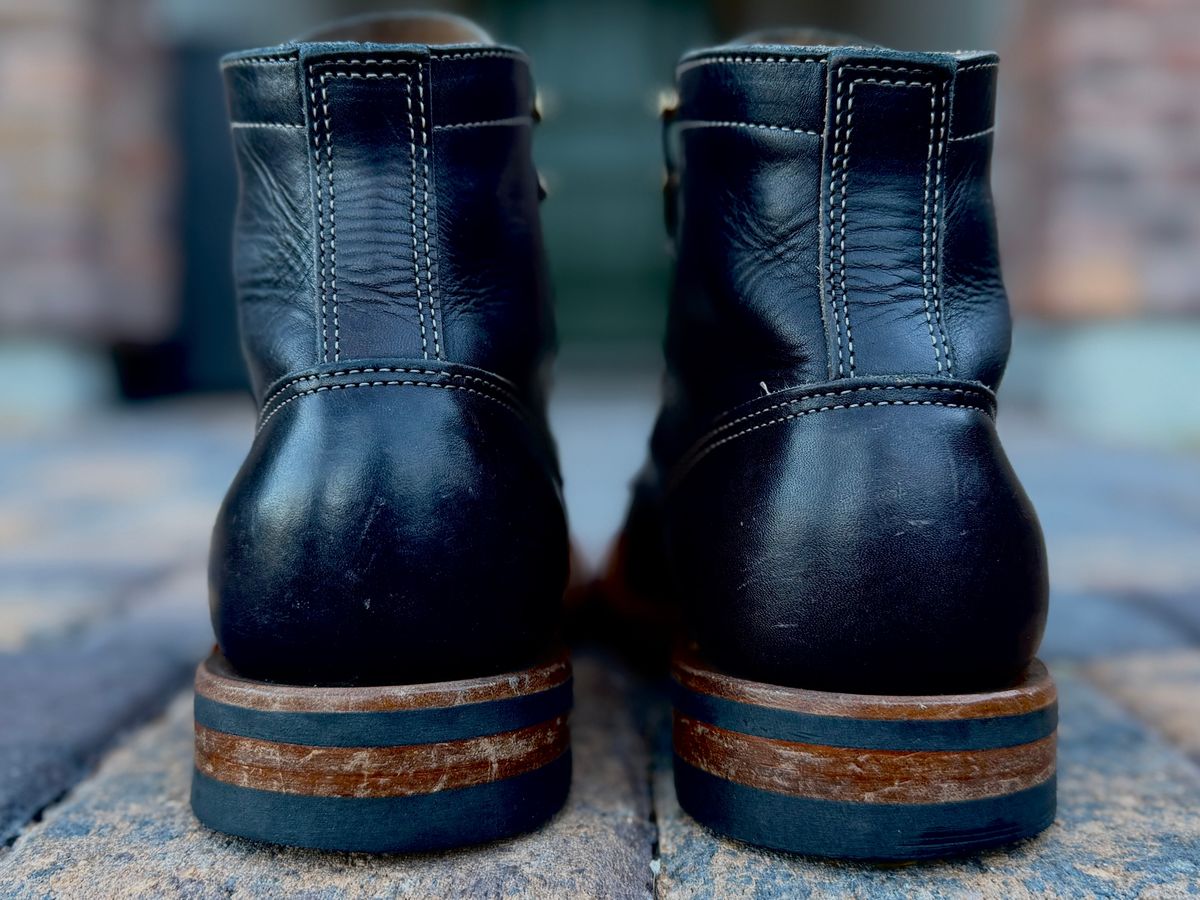 Photo by TheRuggedRounder on February 5, 2026 of the Truman Plain Toe Boot in Black Teacore.
