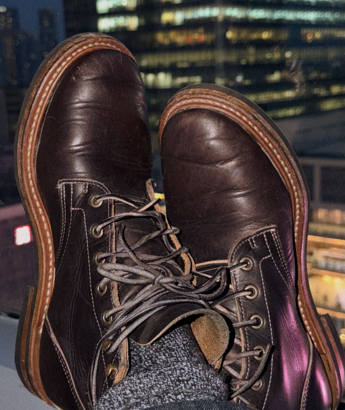 Photo by TheRuggedRounder on February 26, 2026 of the Truman Plain Toe Boot in Black Teacore.